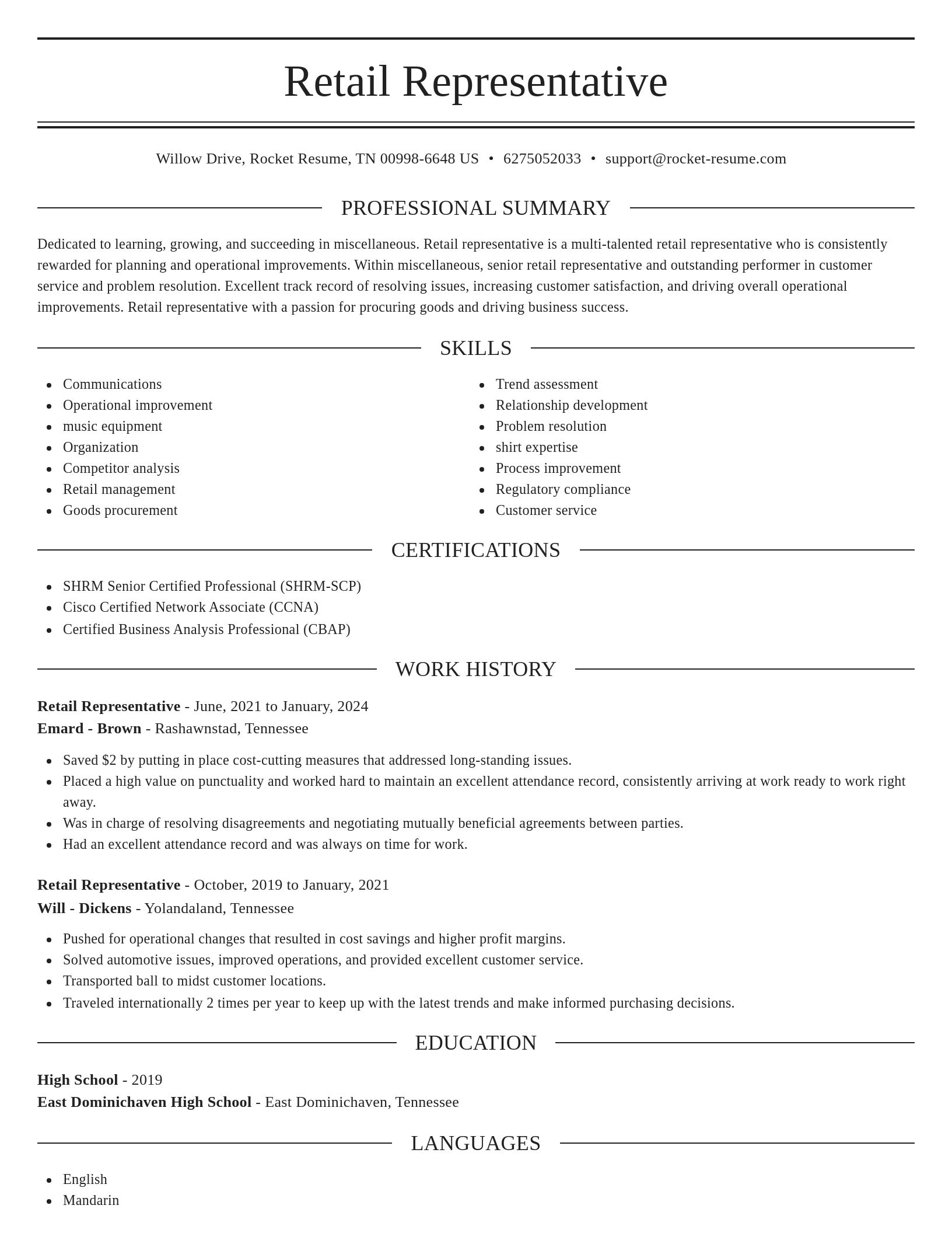 Elegant resume template
