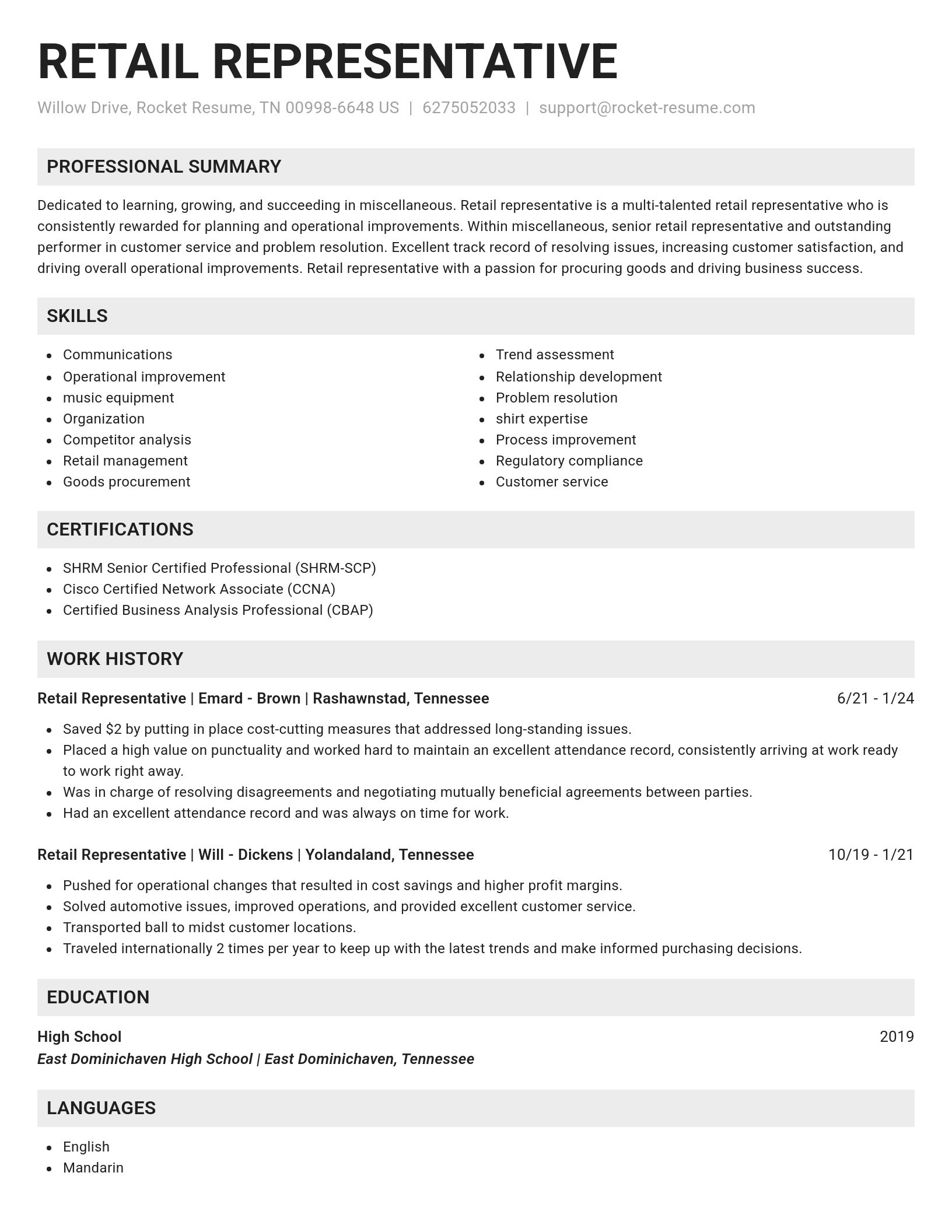 Genius resume template