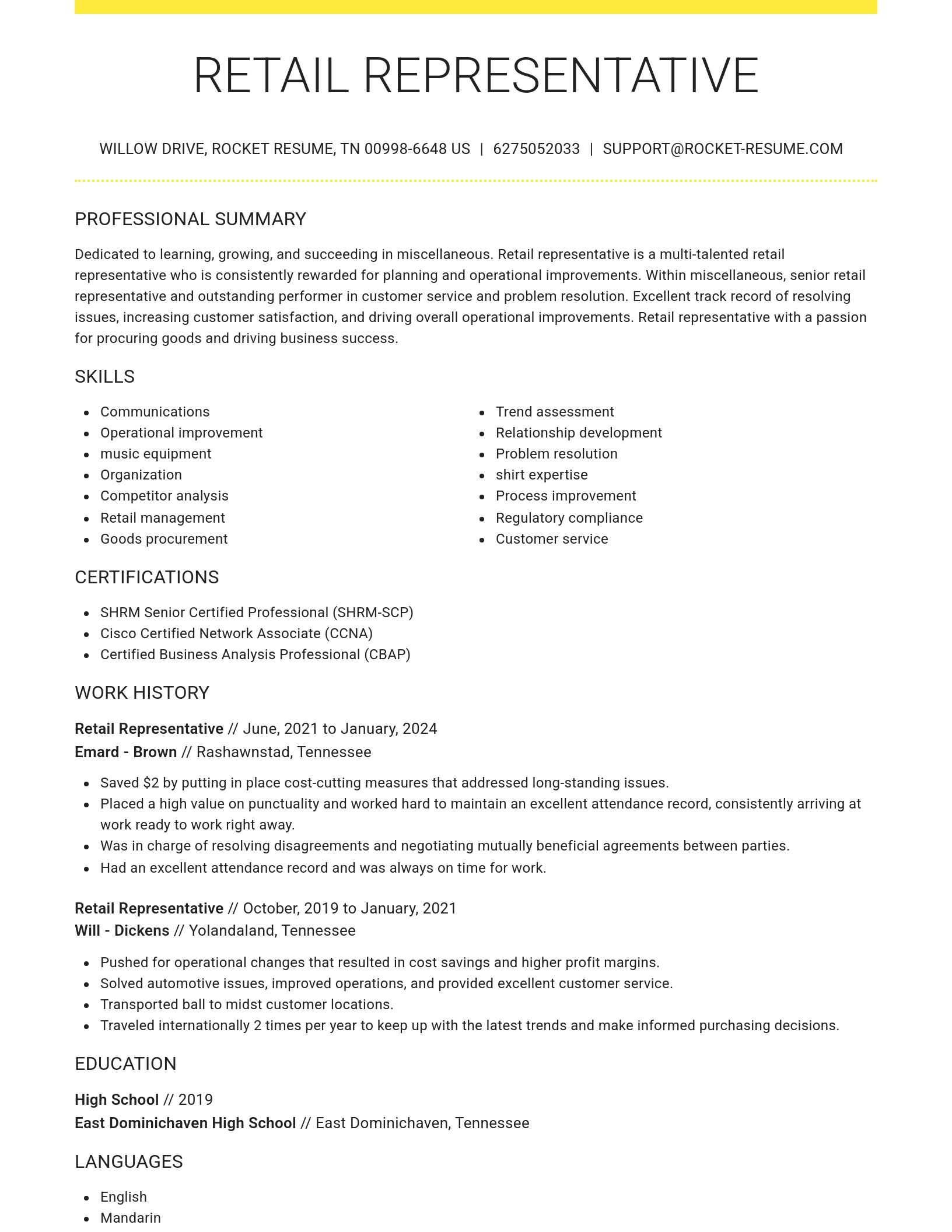 Grand resume template
