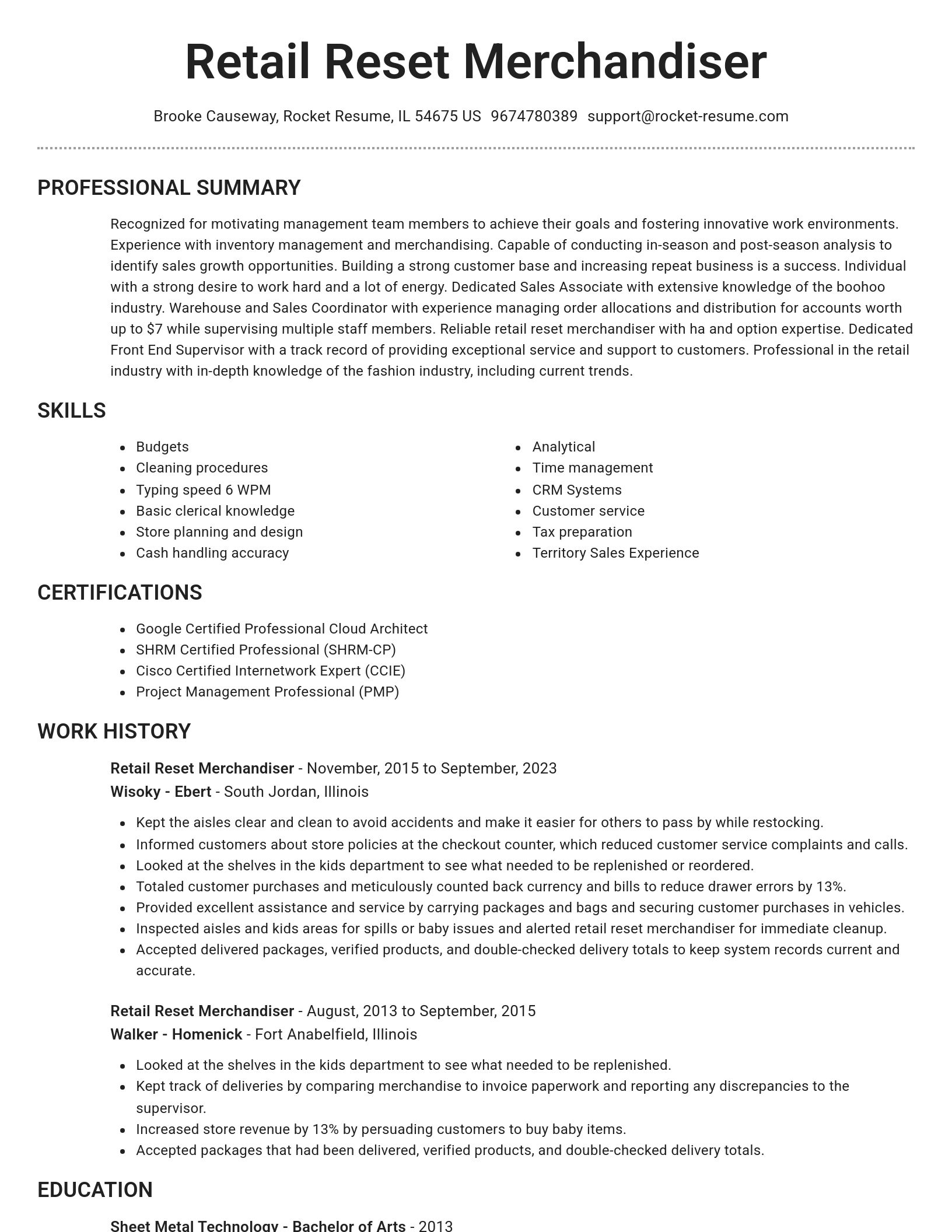 Brilliant resume template