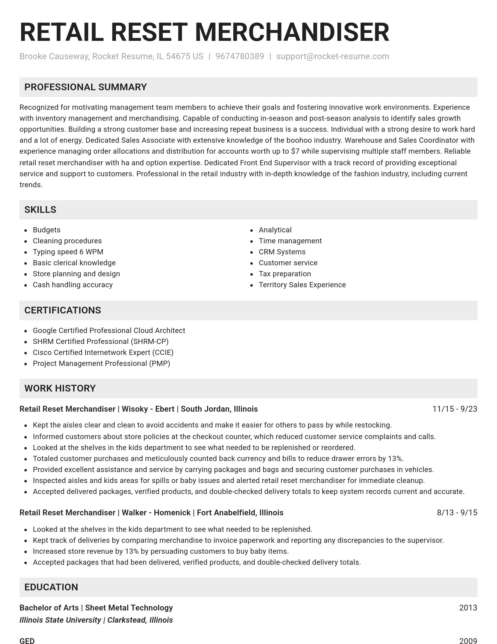 Genius resume template
