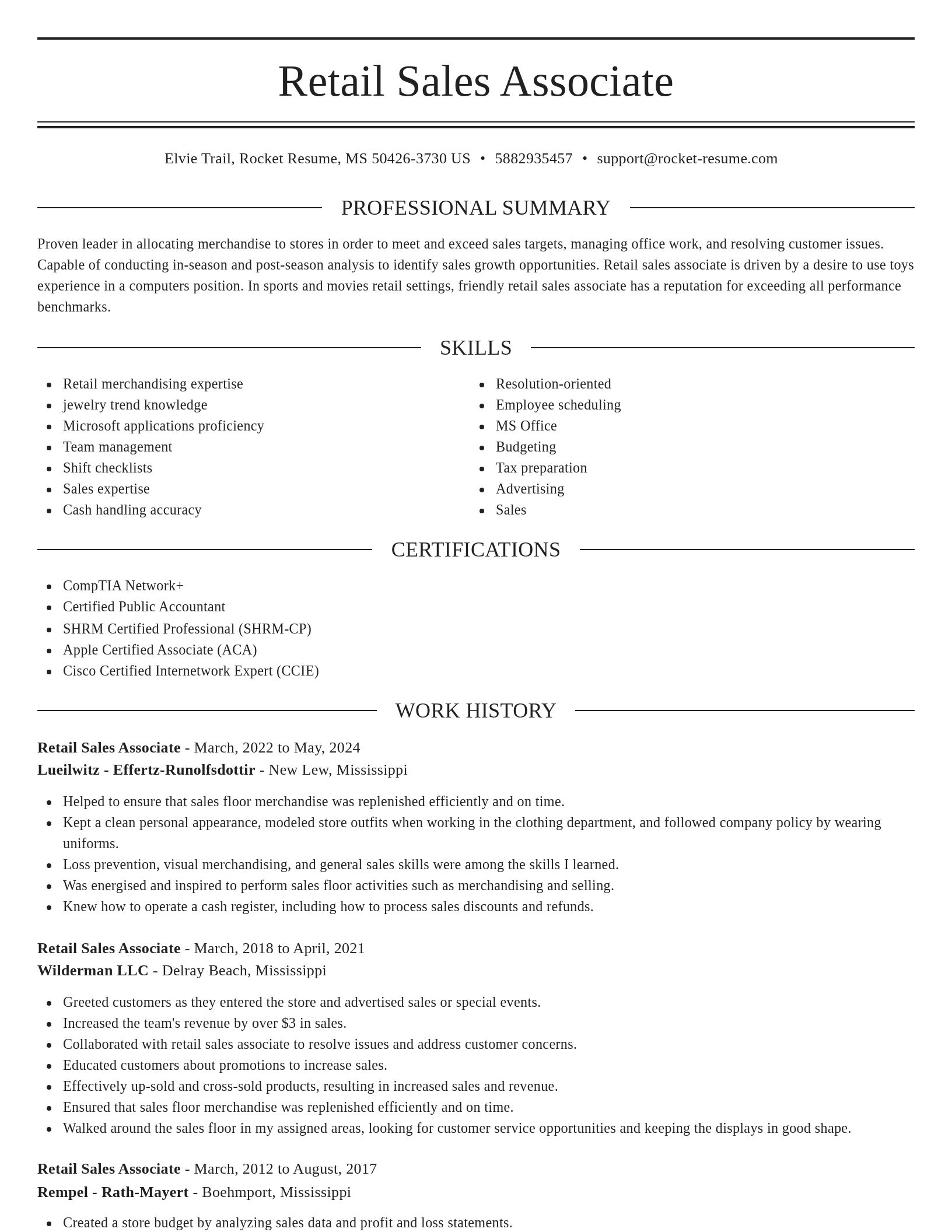 Elegant resume template