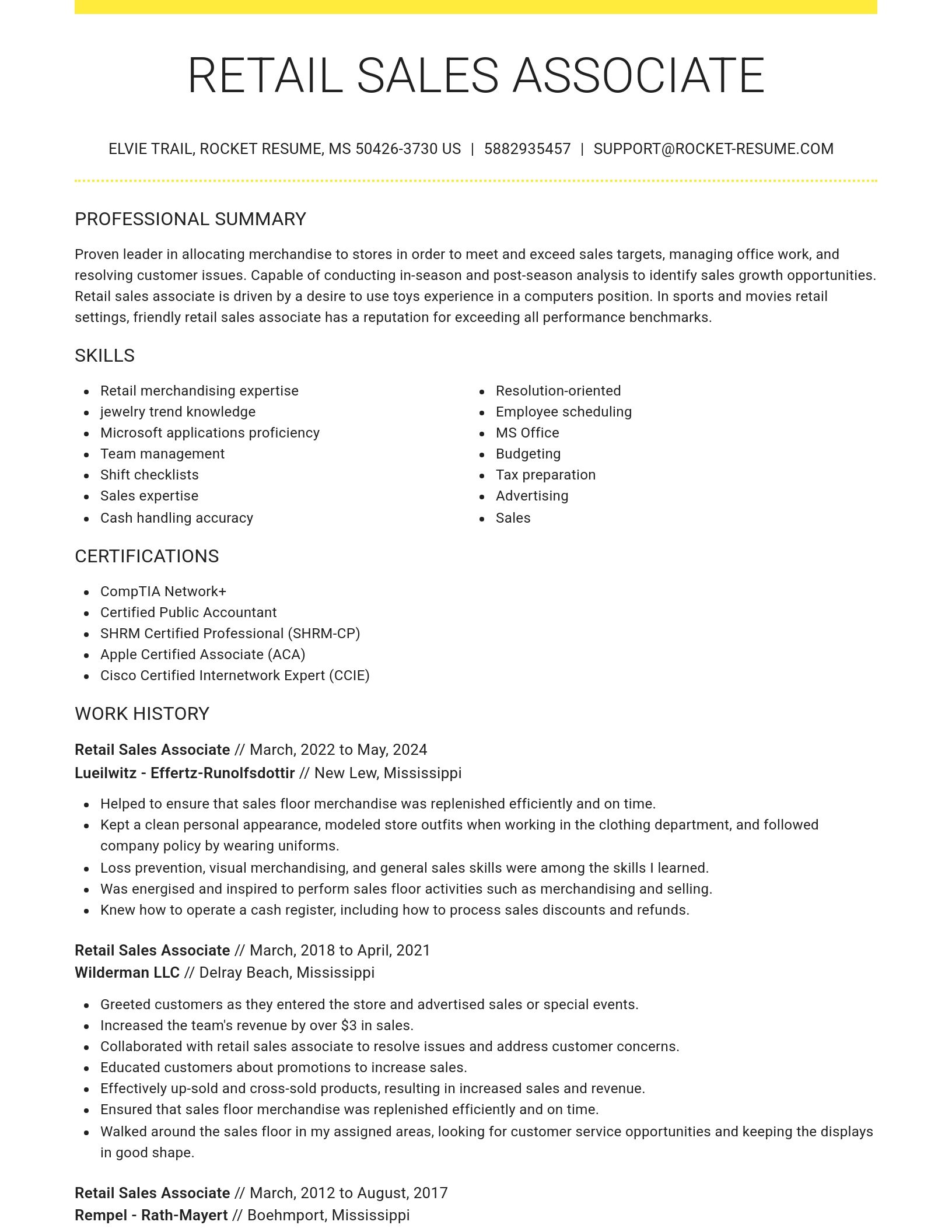 Grand resume template