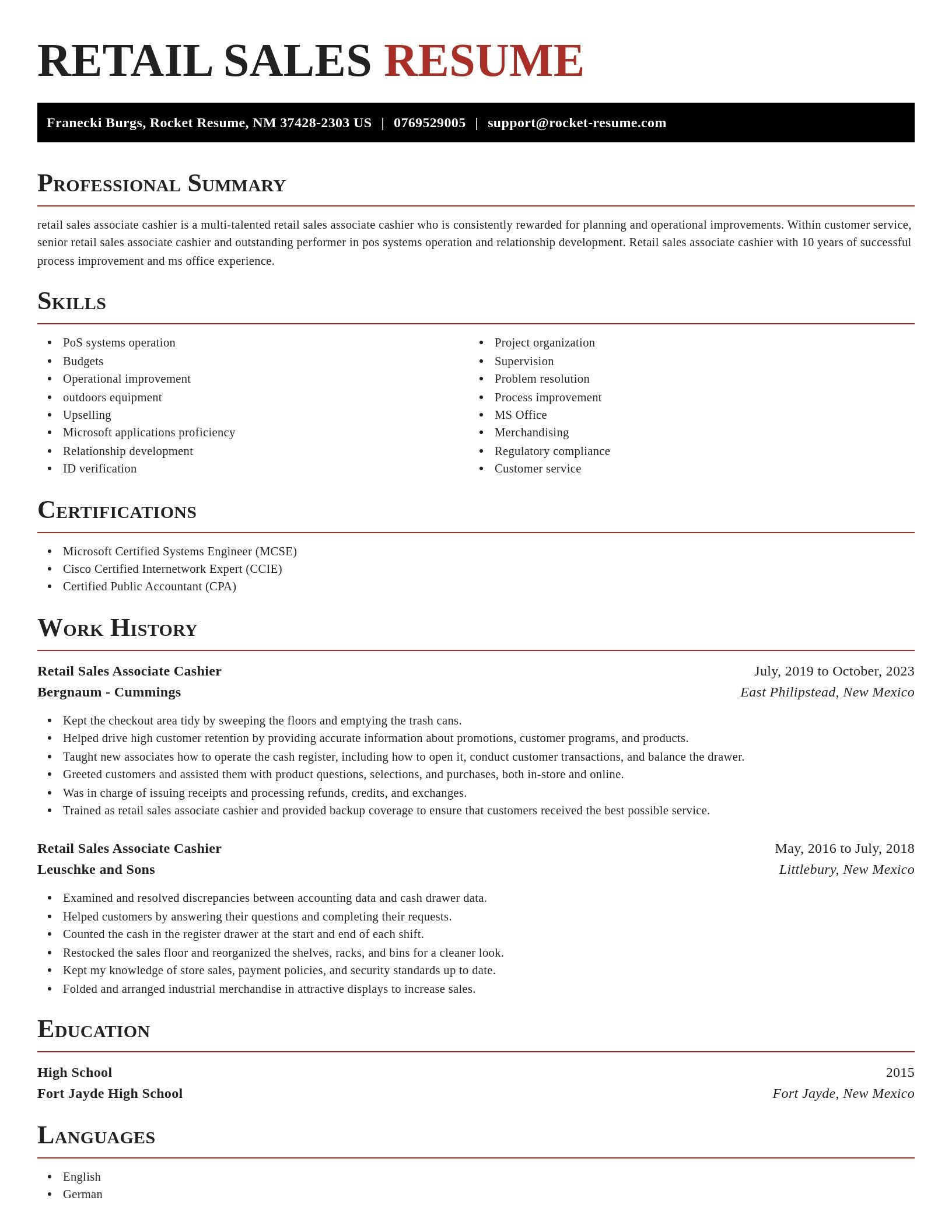 Exquisite resume template