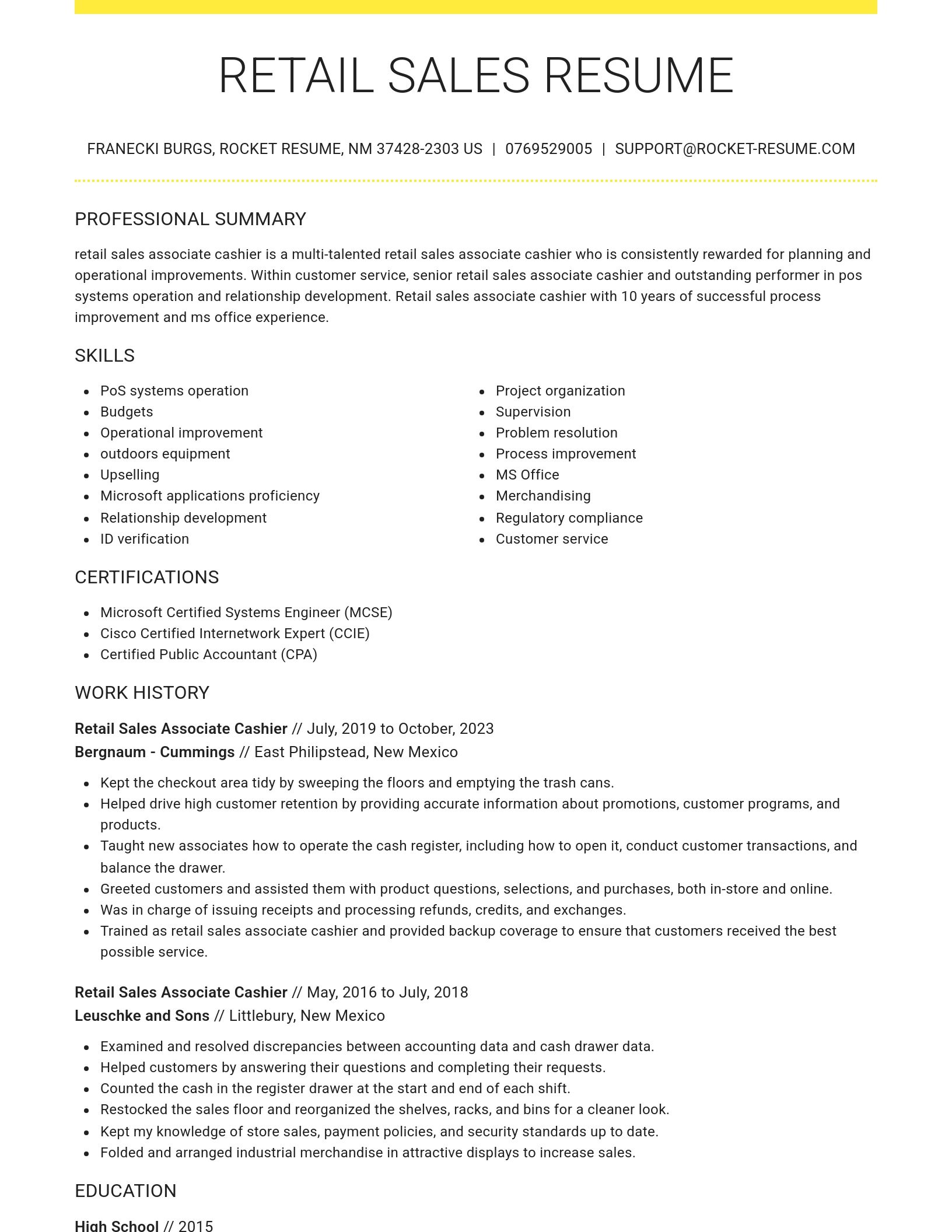Grand resume template
