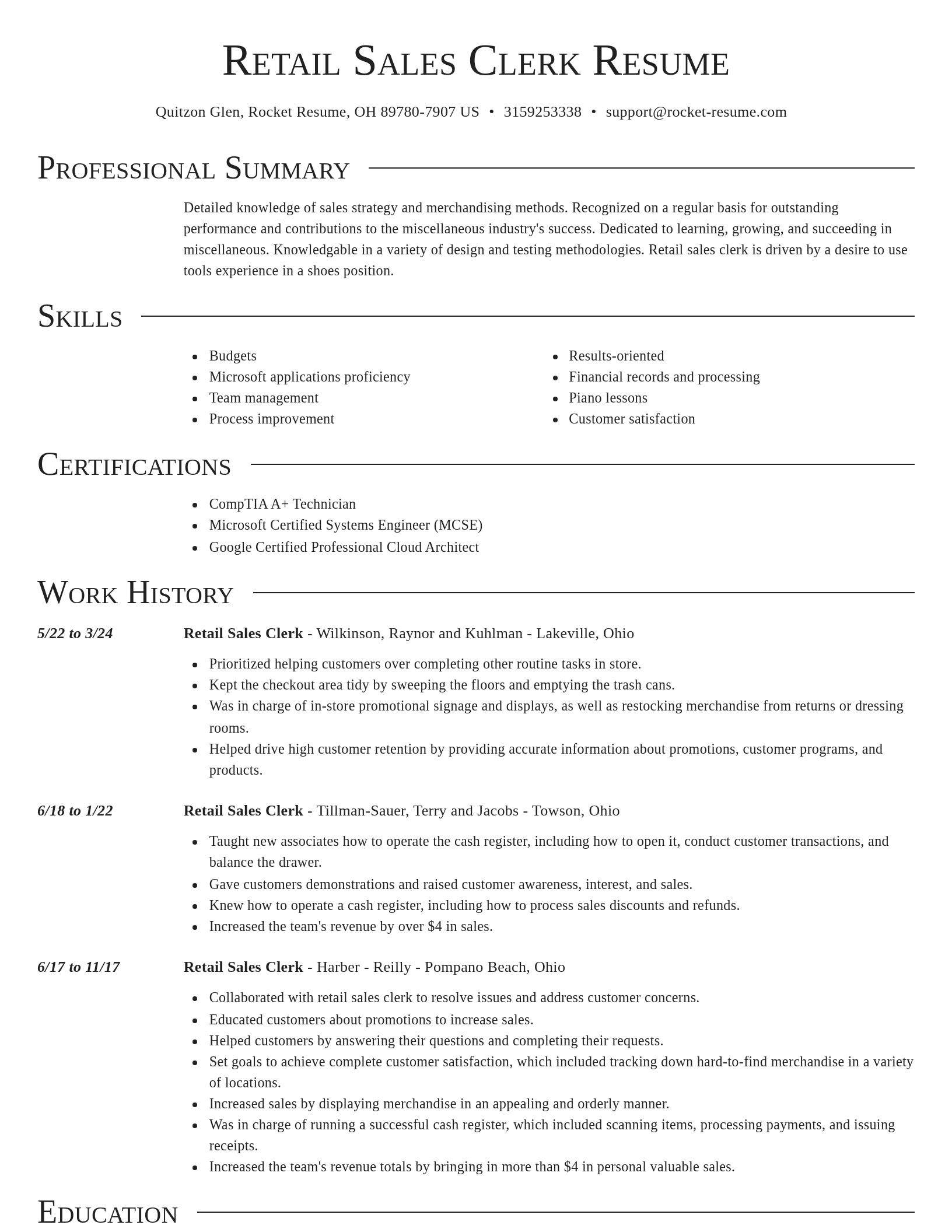 Director resume template