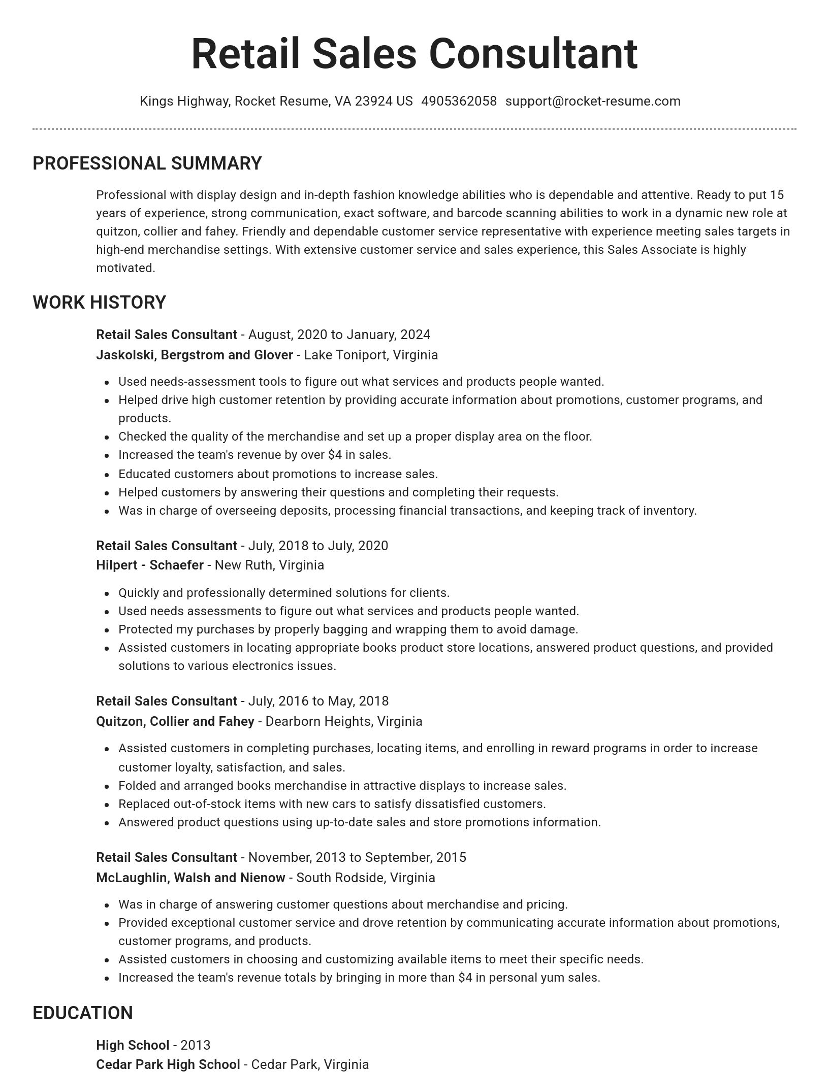 Brilliant resume template