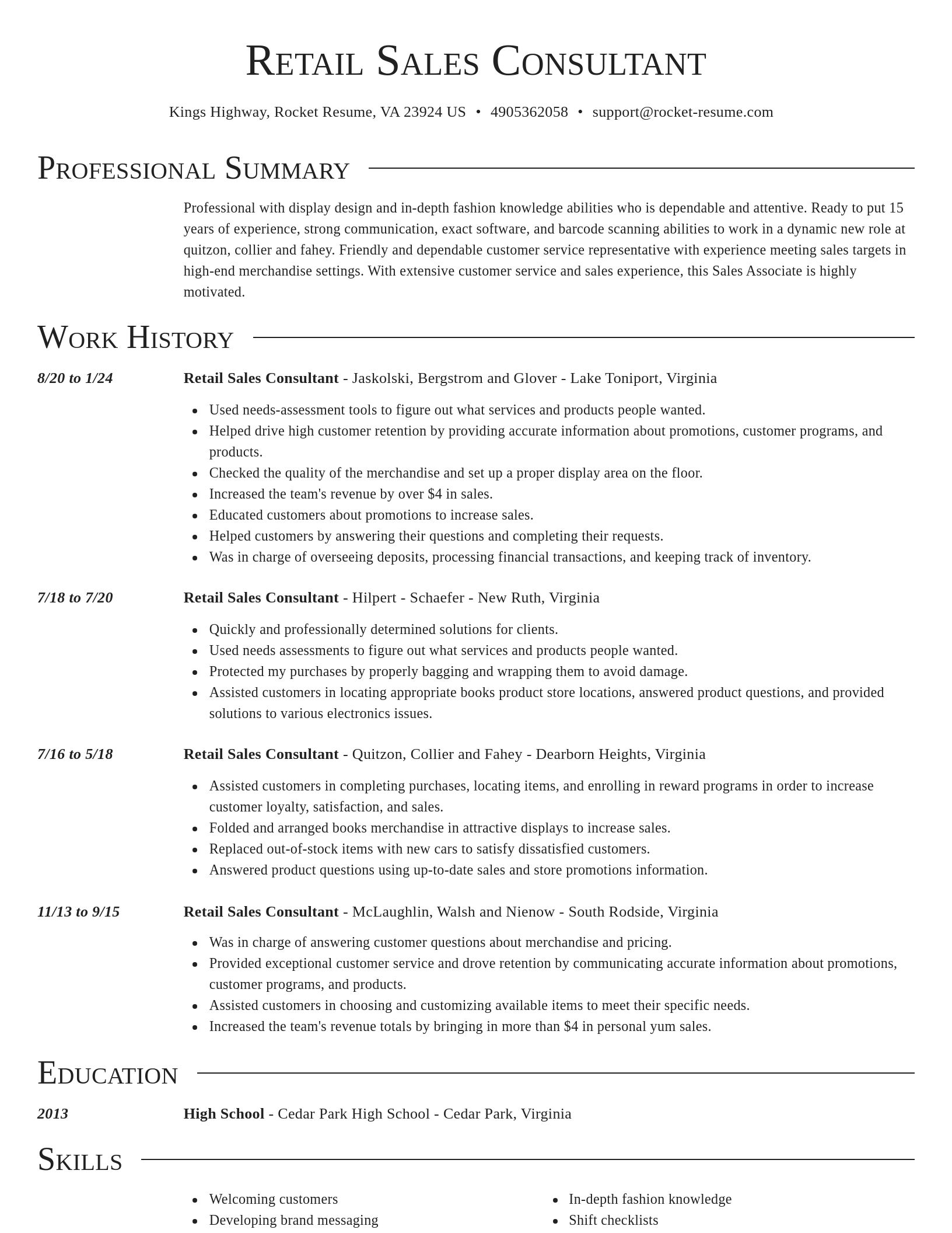 Director resume template