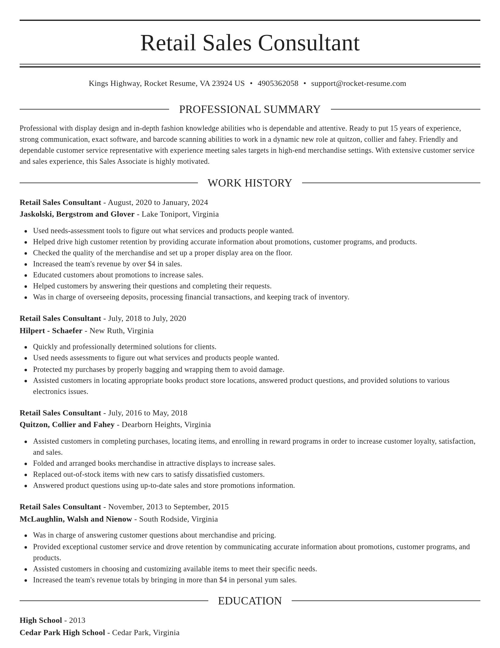 Elegant resume template