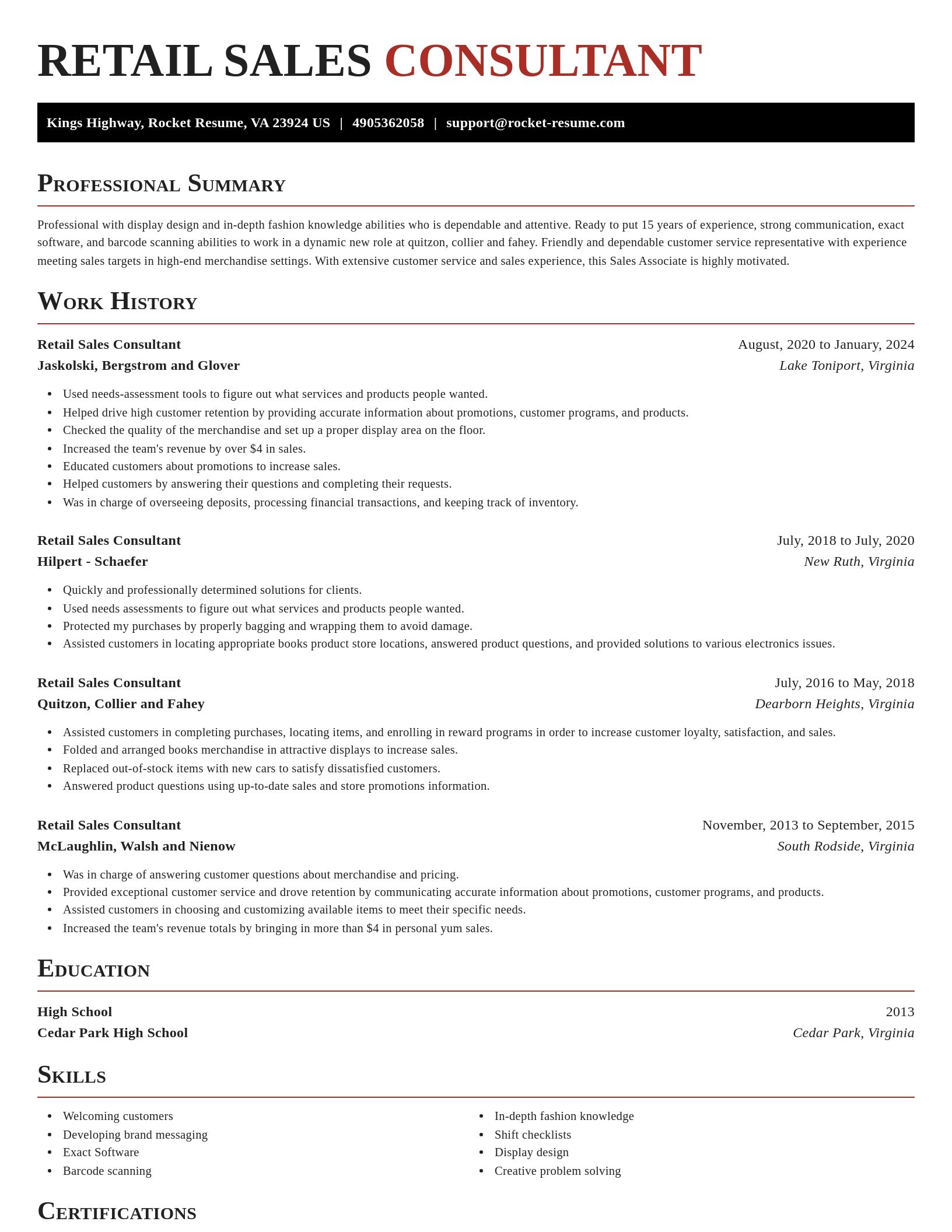 Exquisite resume template