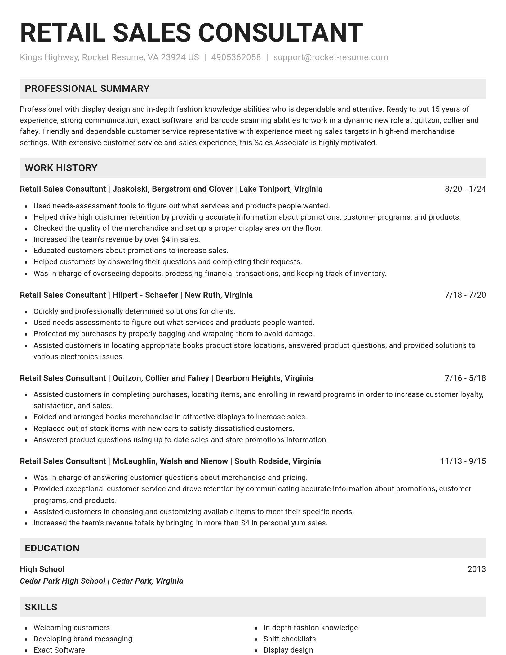 Genius resume template