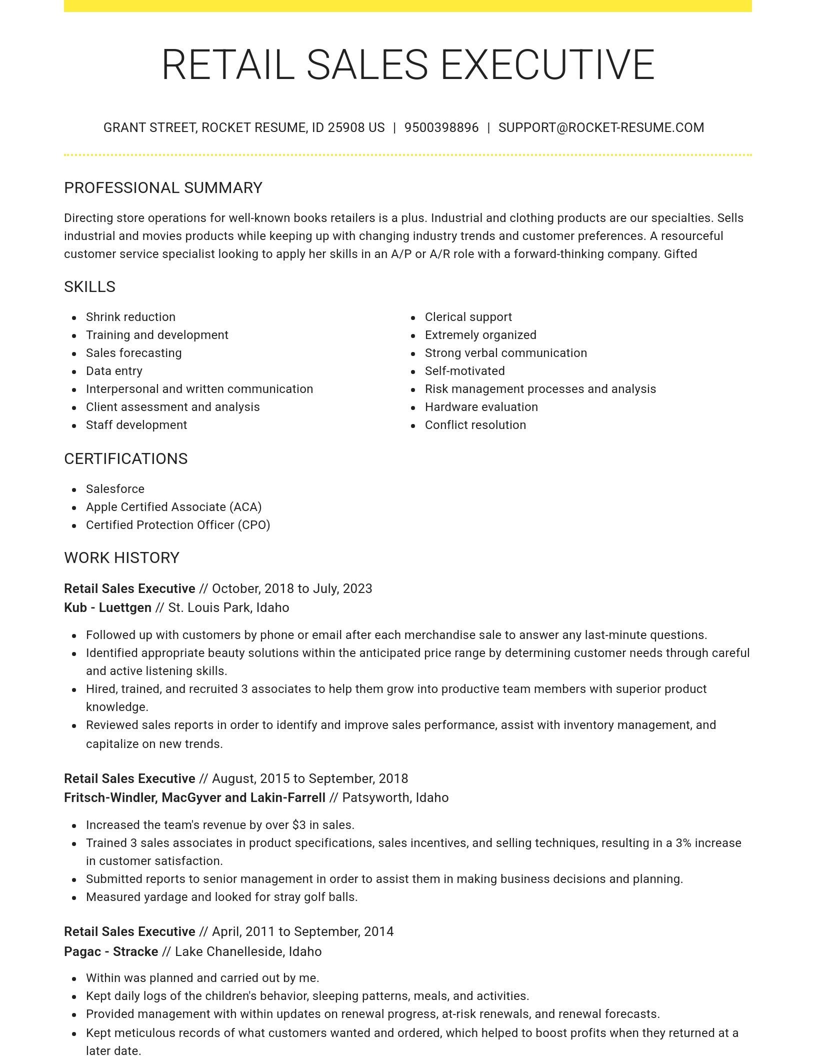 Grand resume template