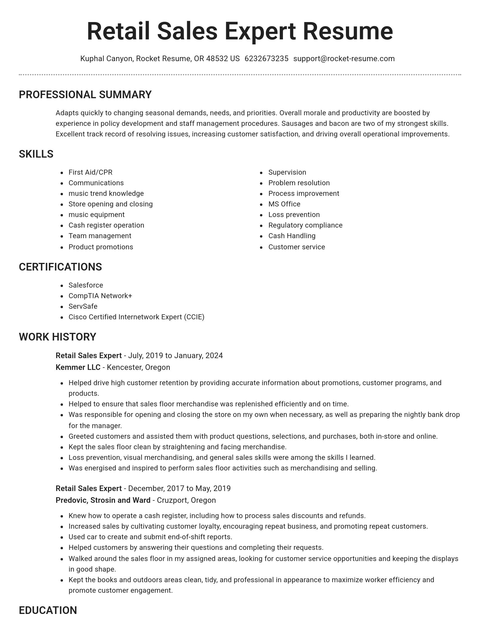 Brilliant resume template