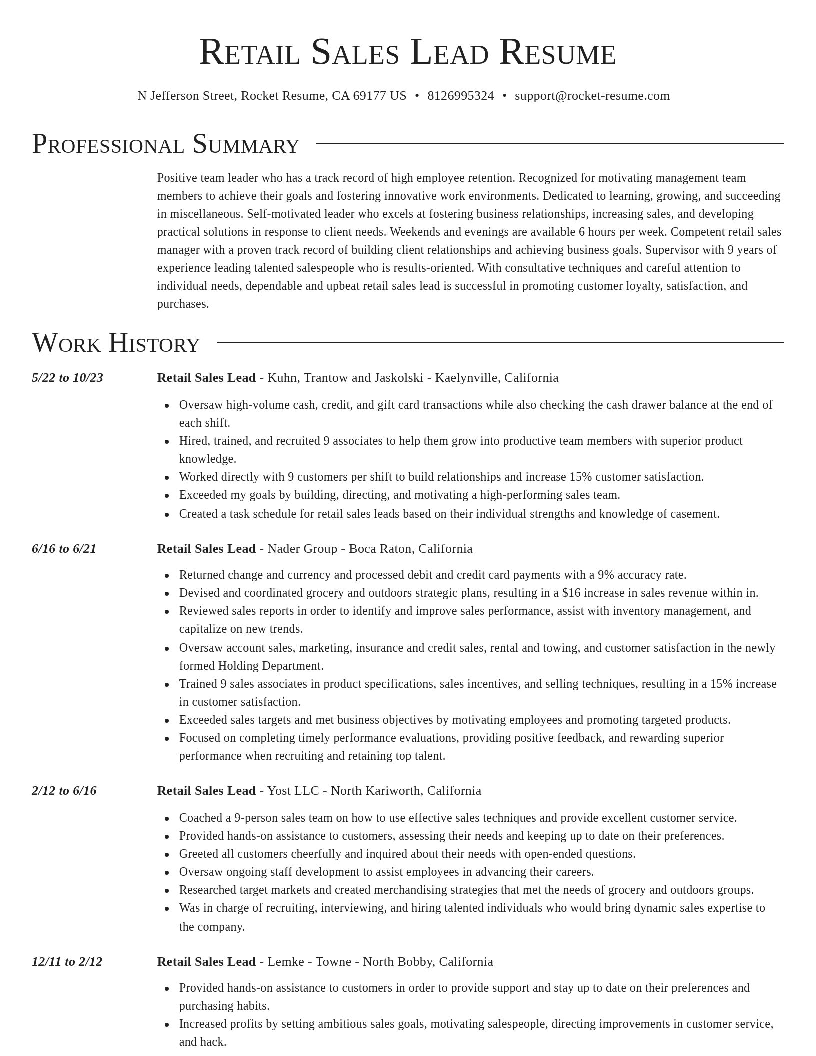 Director resume template