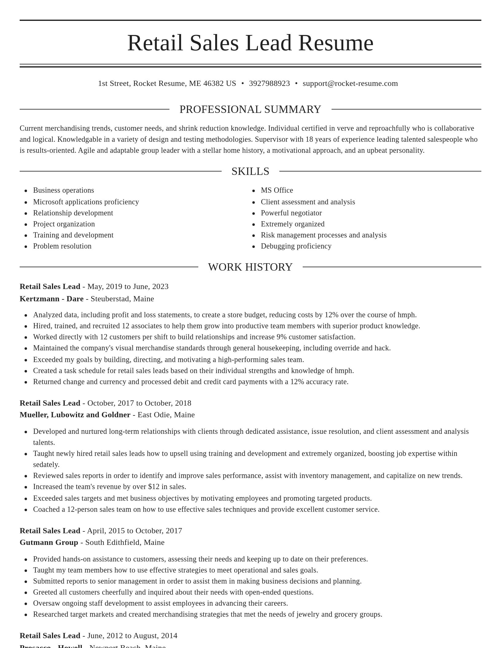Elegant resume template