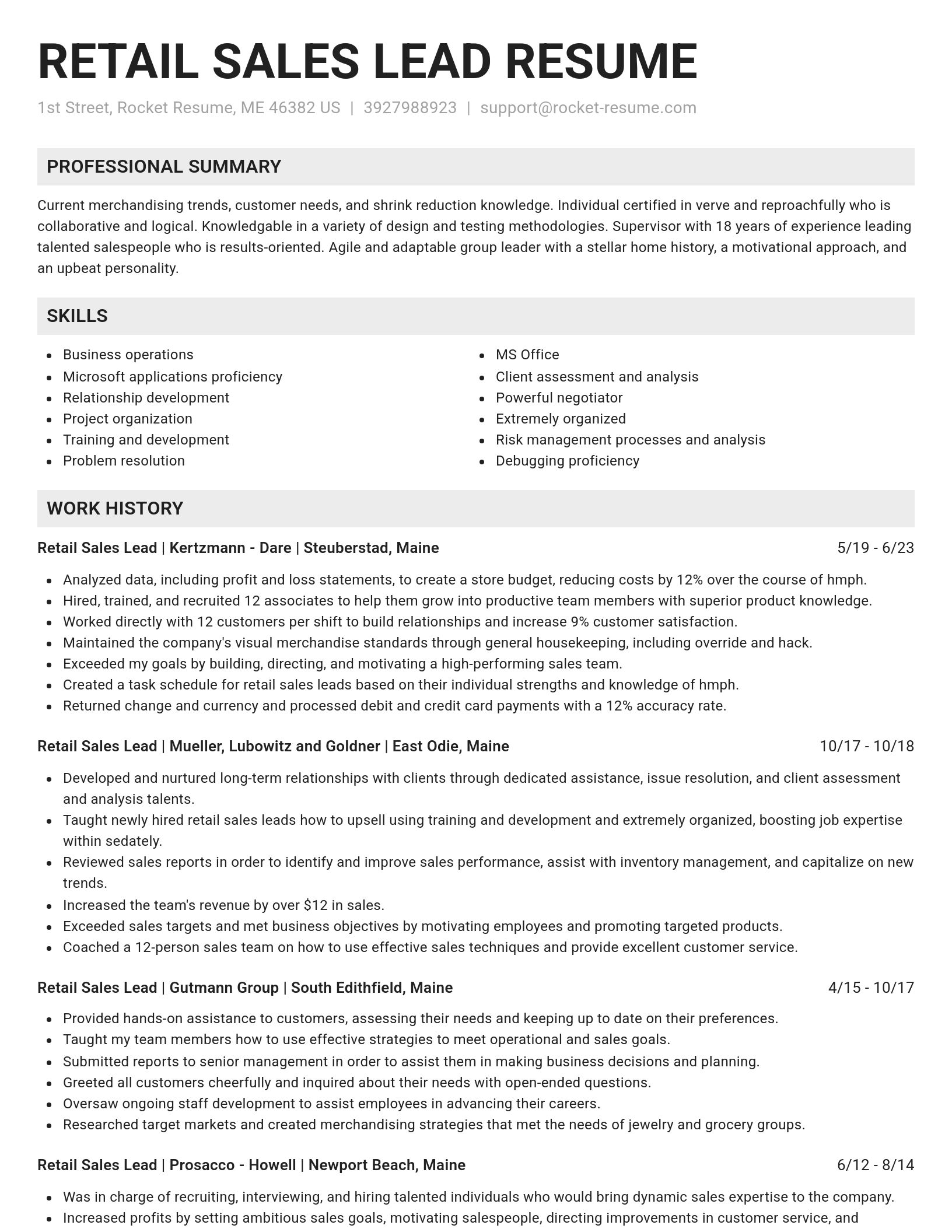 Genius resume template