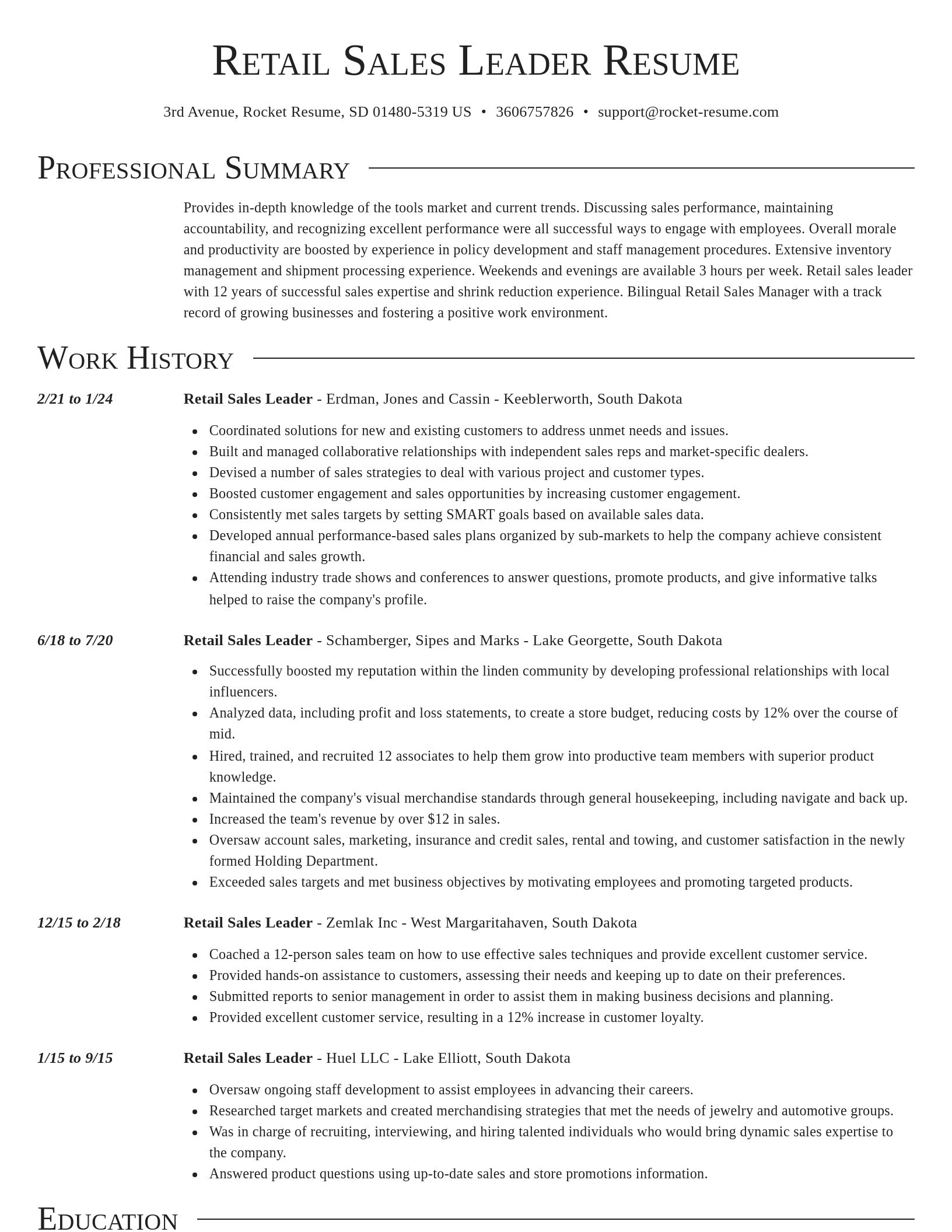 Director resume template