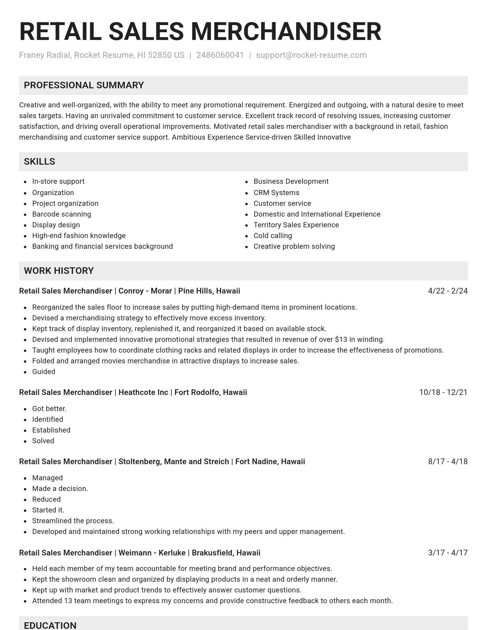 Genius resume template