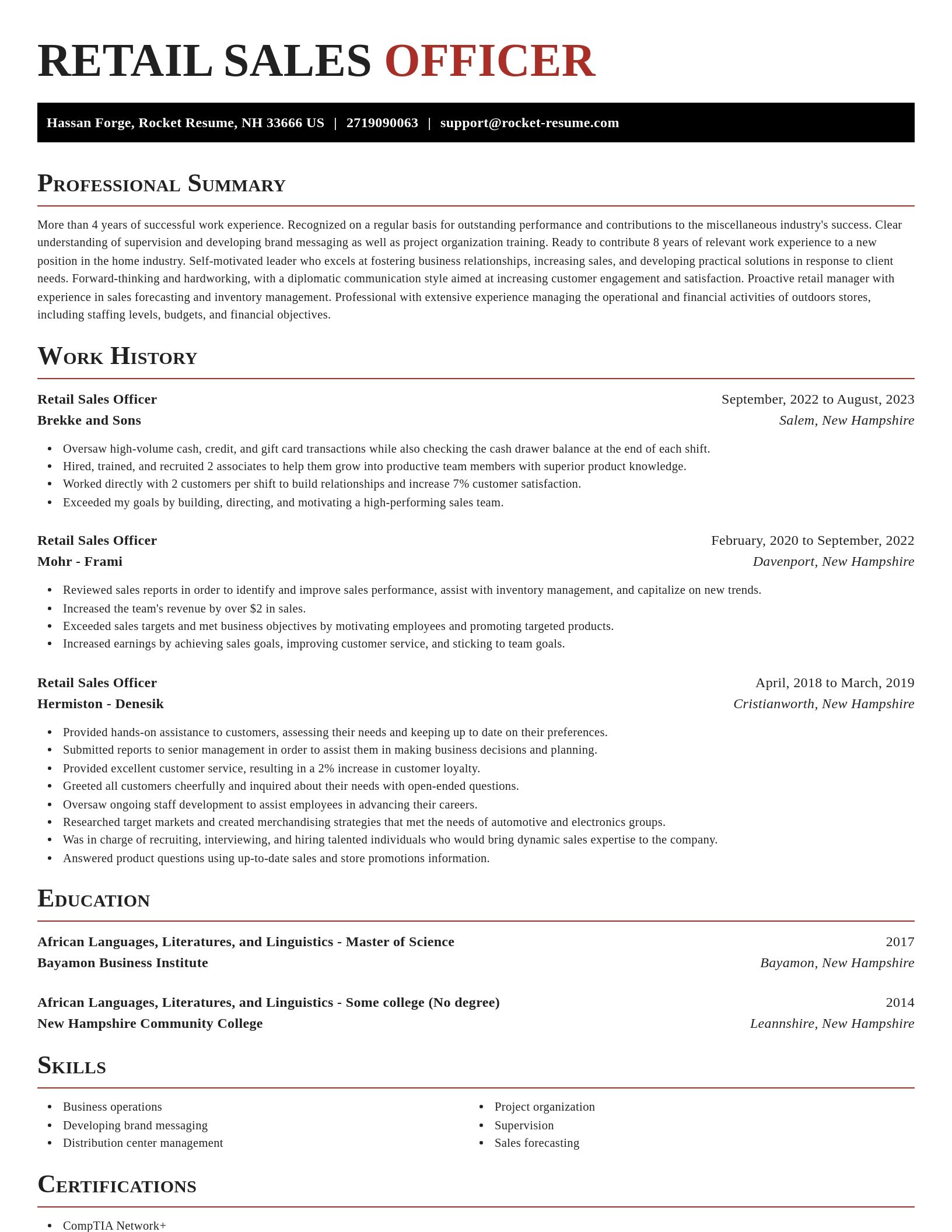 Exquisite resume template
