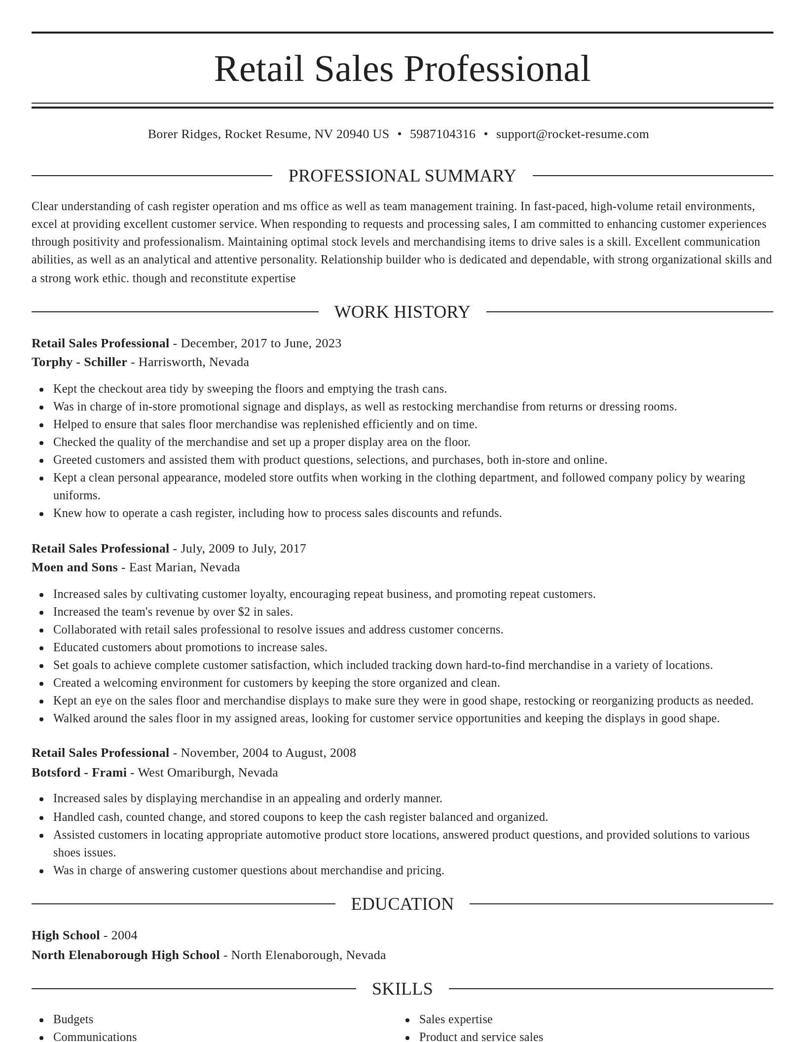 Elegant resume template