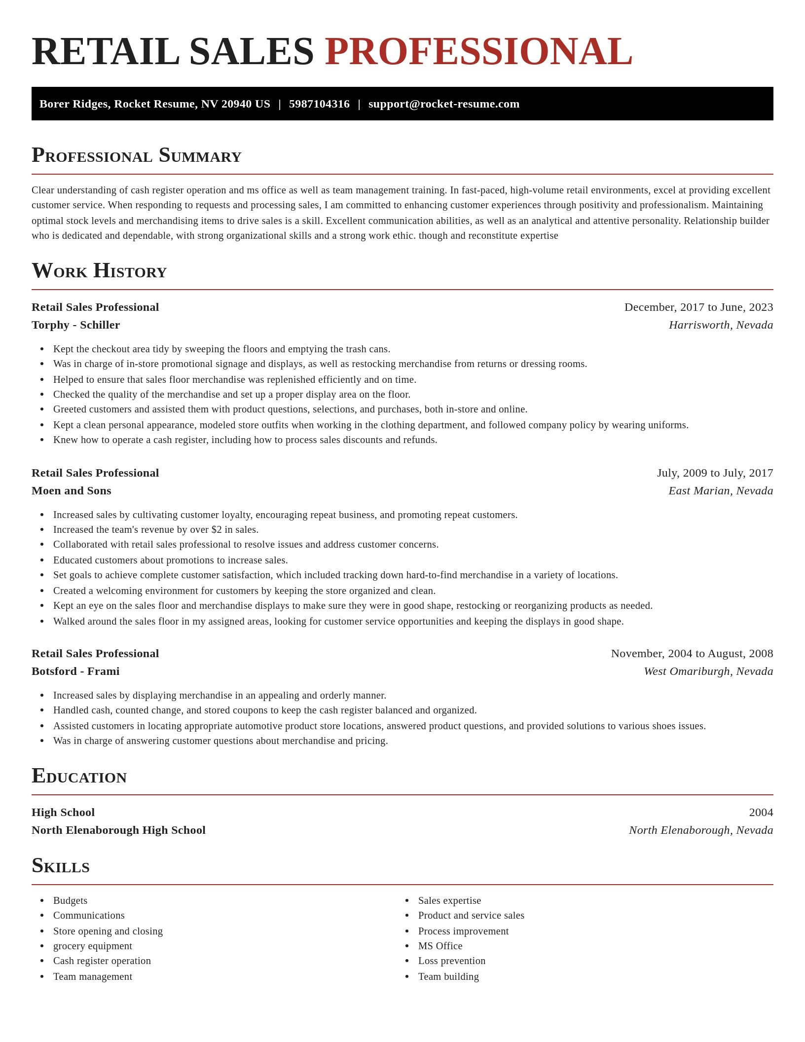 Exquisite resume template