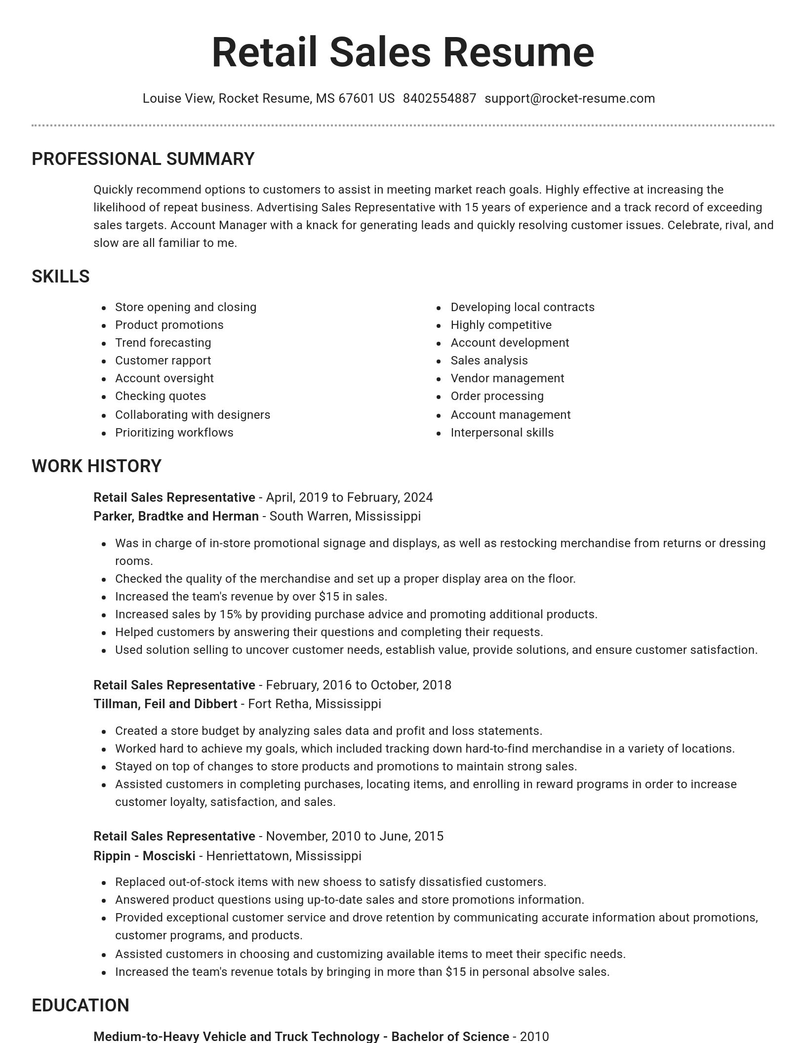 Brilliant resume template