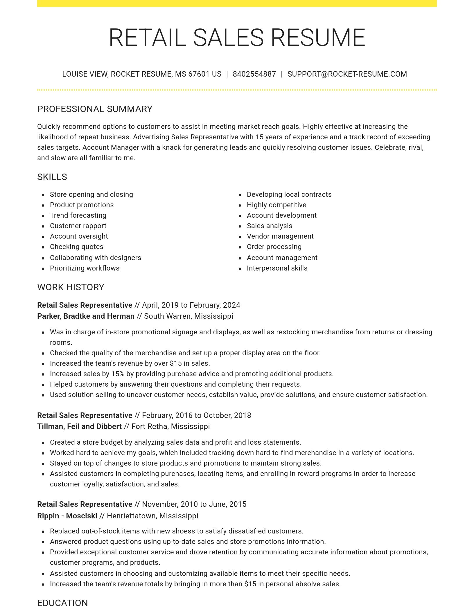 Grand resume template