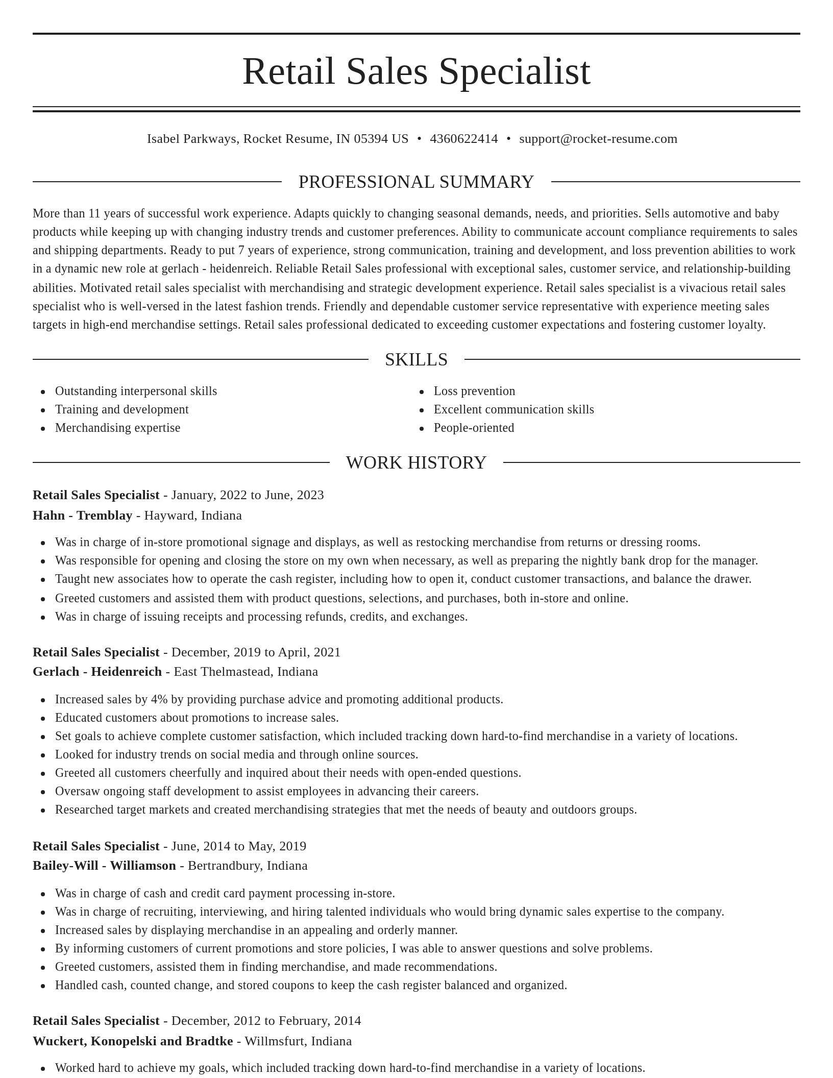 Elegant resume template