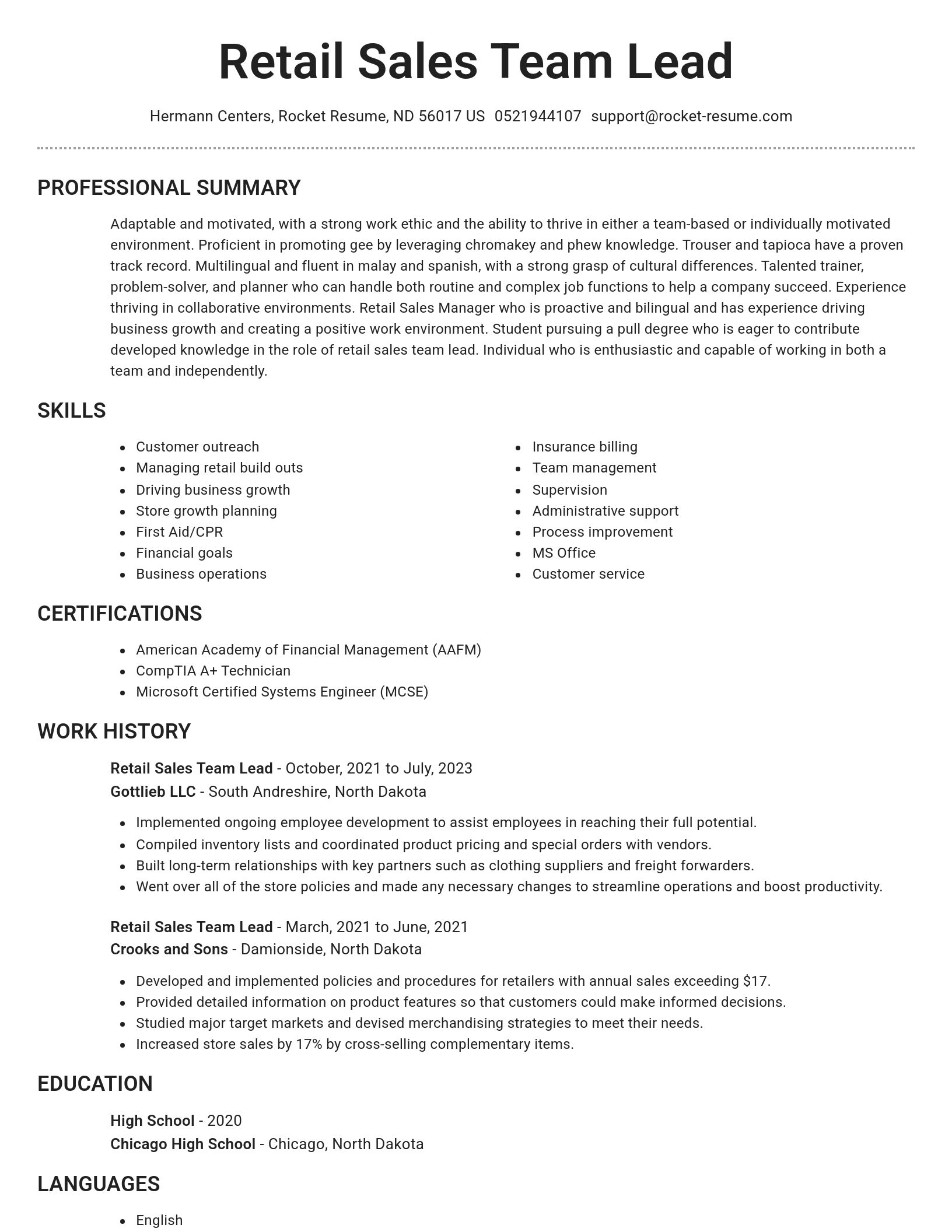 Brilliant resume template