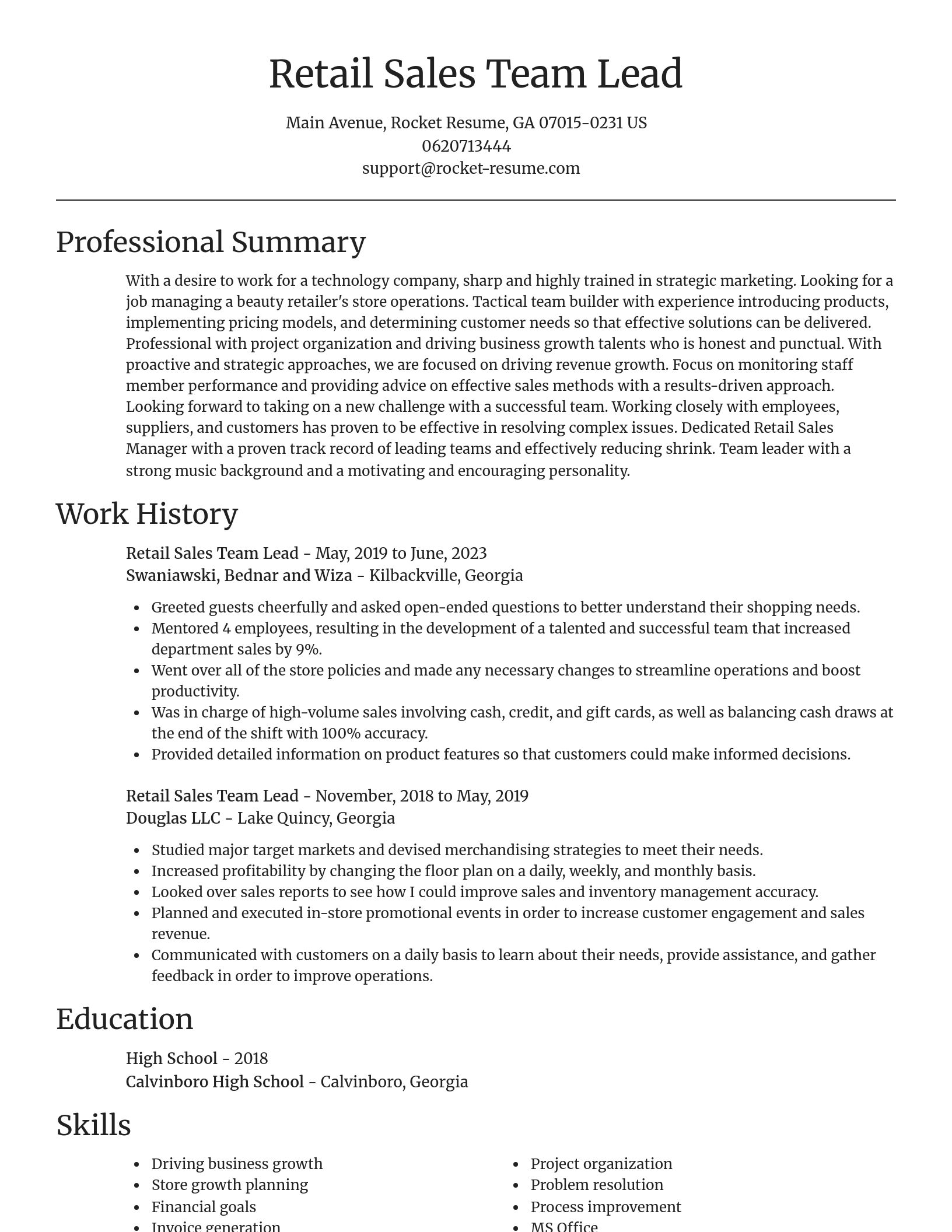 Focal Point resume template