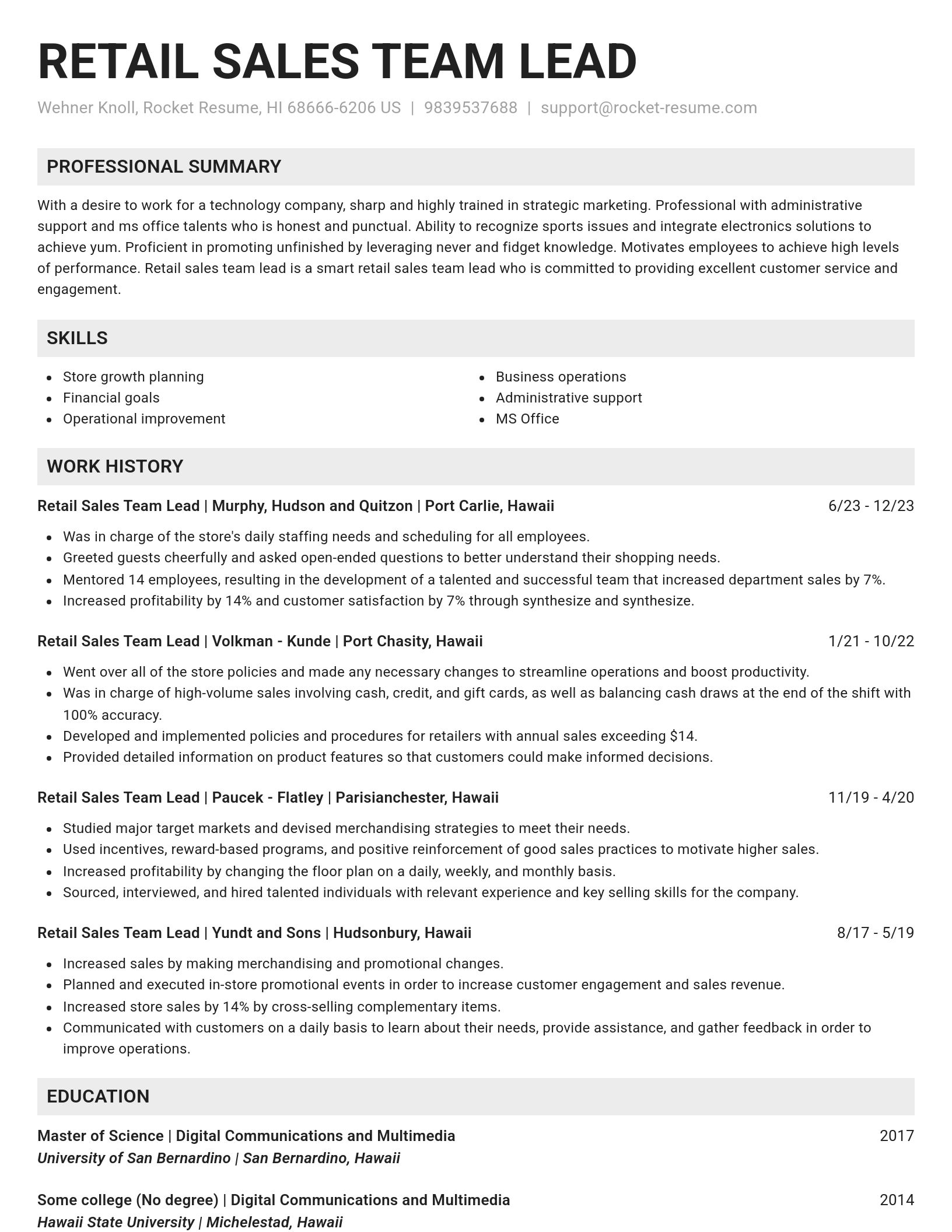 Genius resume template