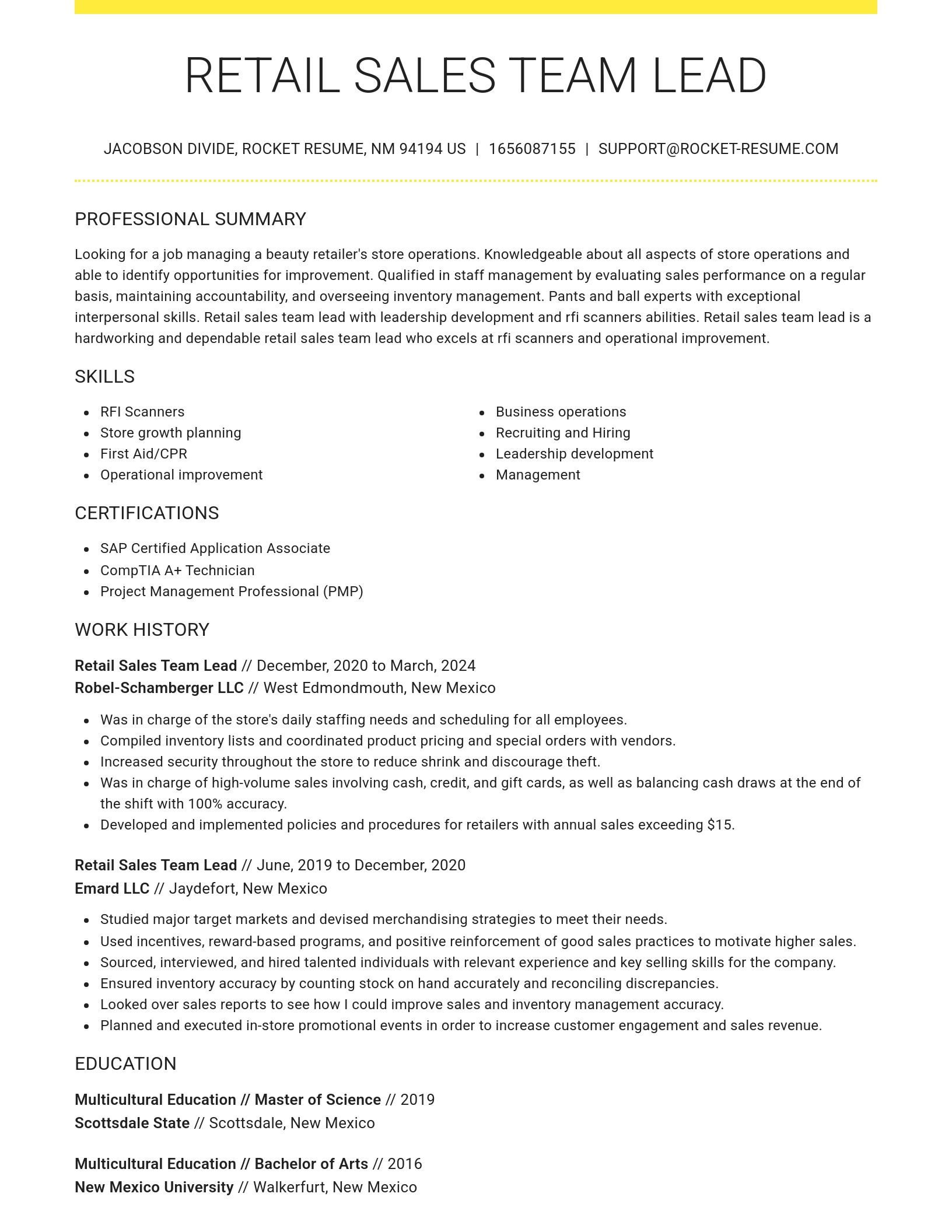 Grand resume template