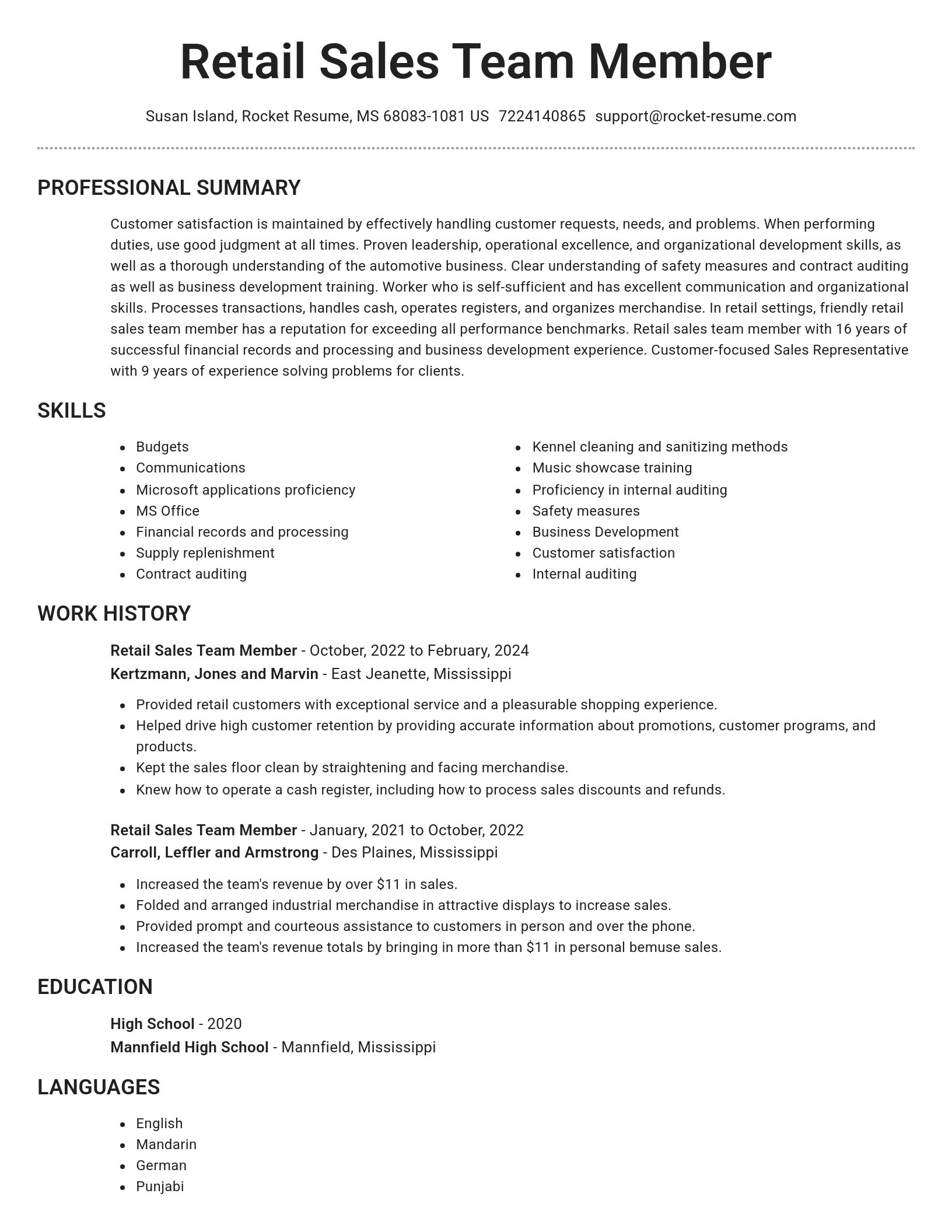 Brilliant resume template