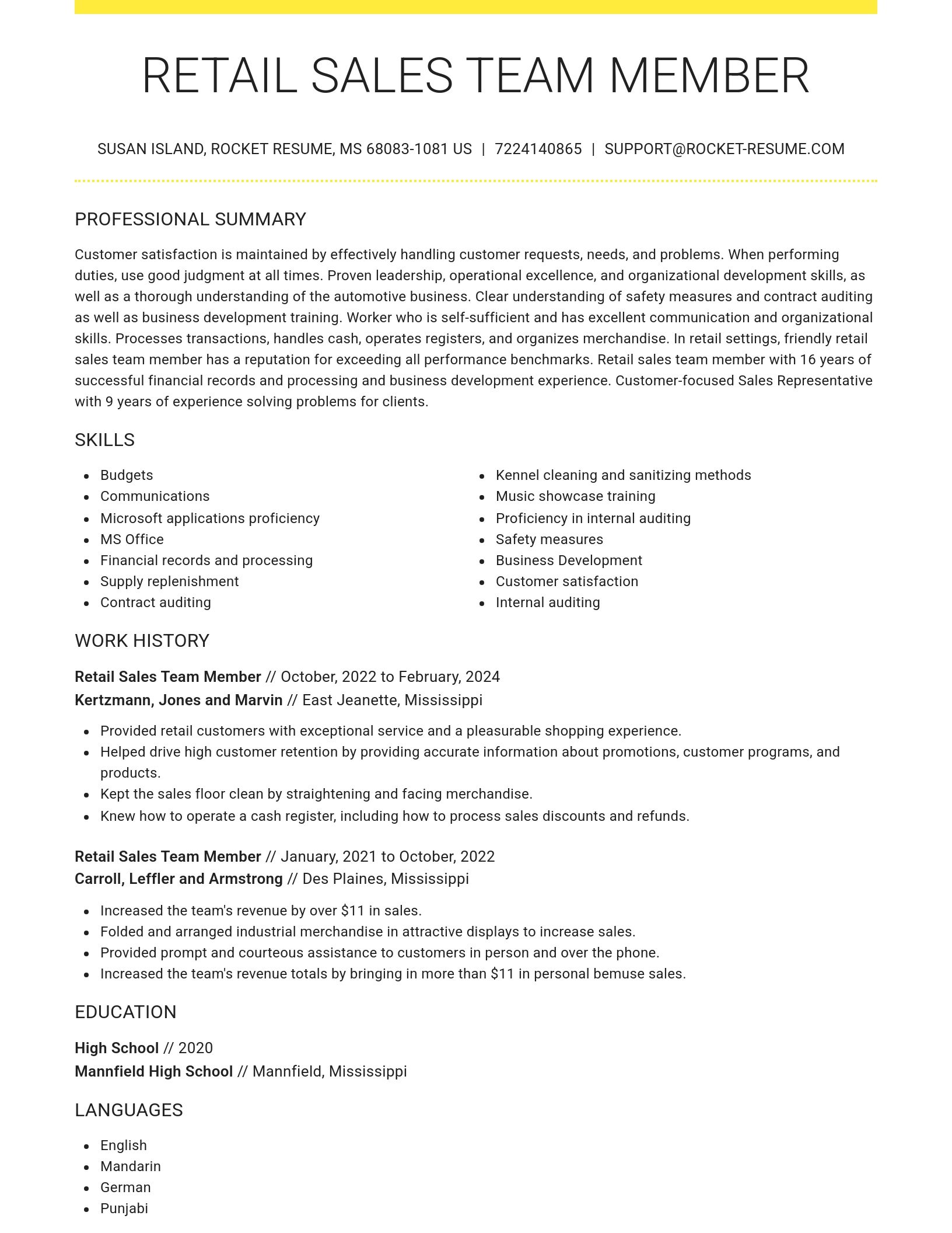 Grand resume template