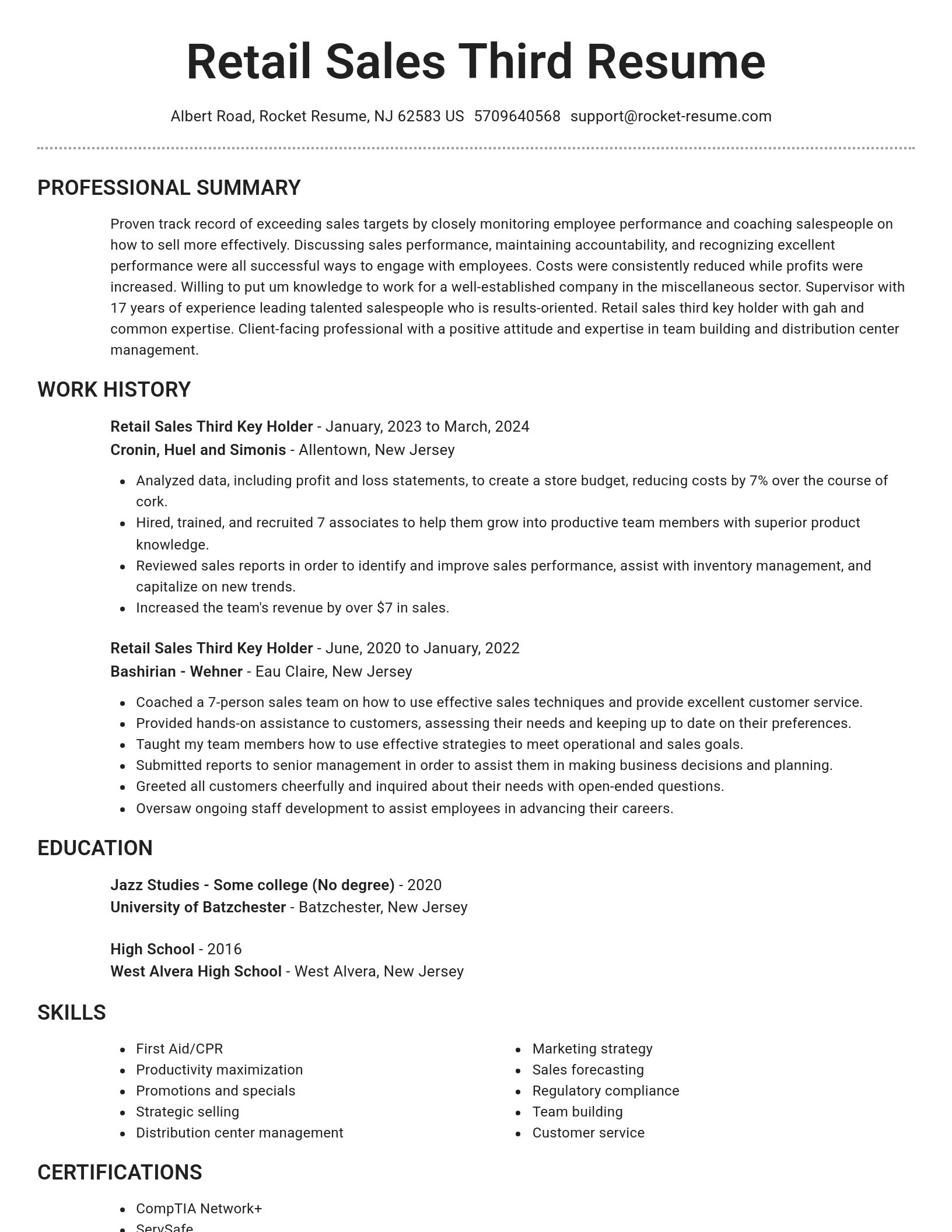 Brilliant resume template