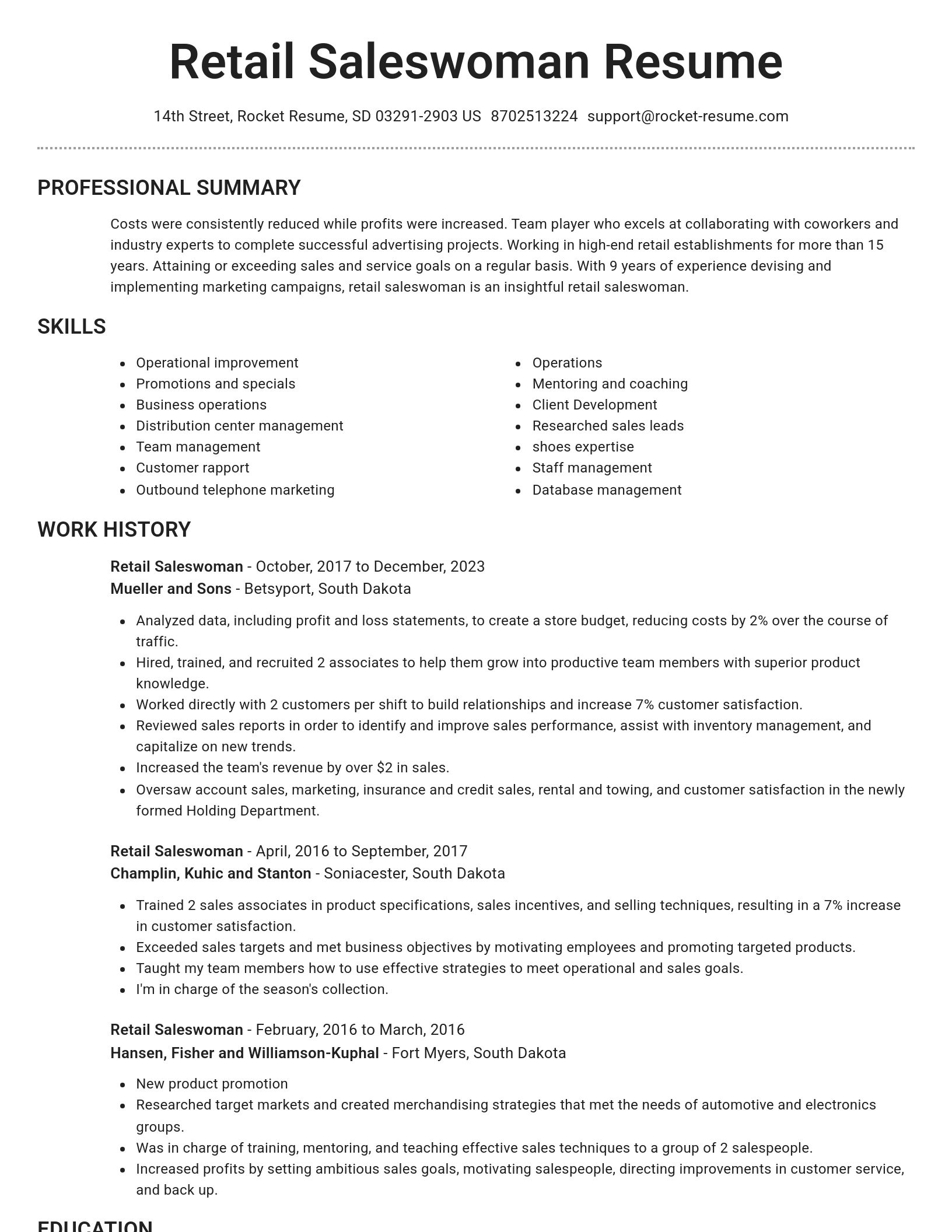 Brilliant resume template