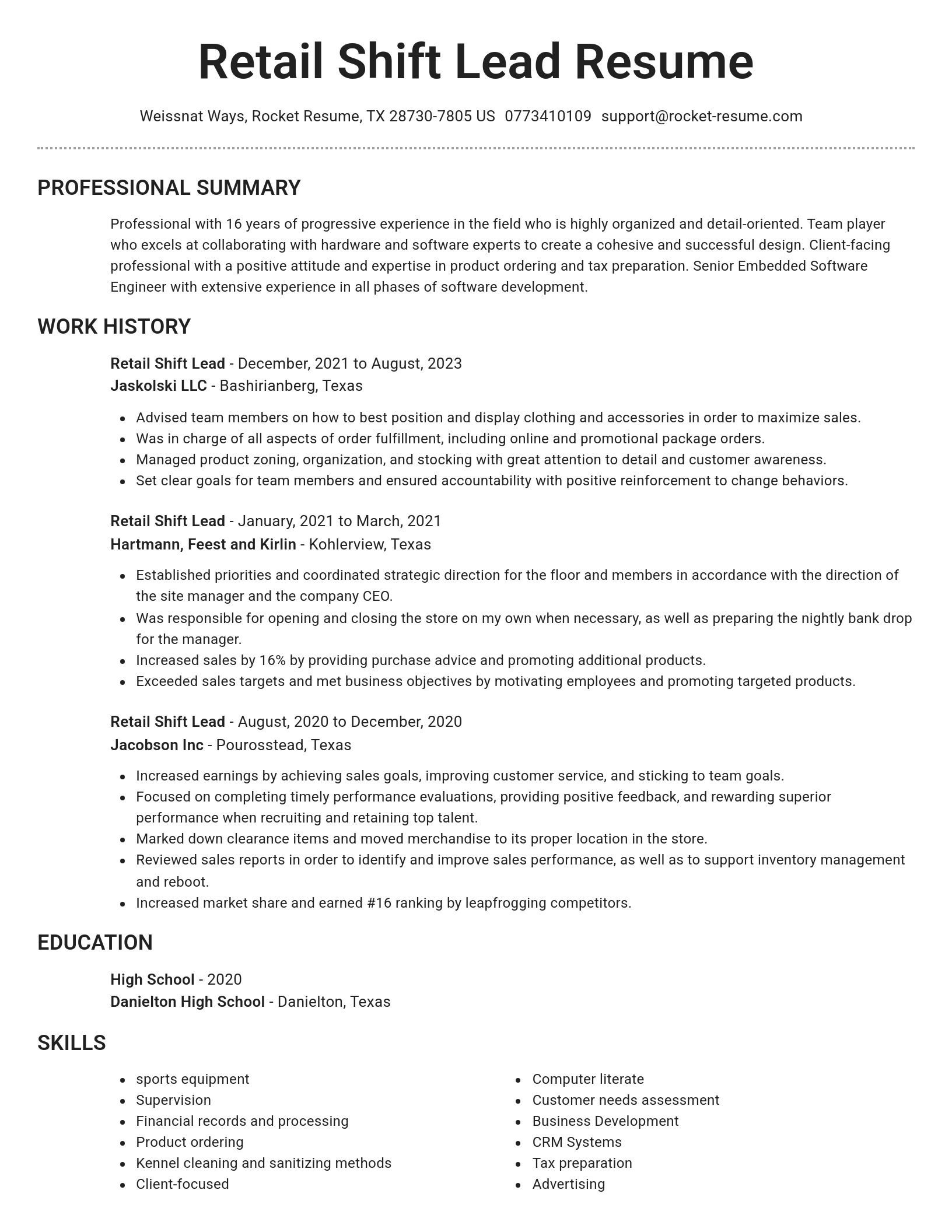 Brilliant resume template
