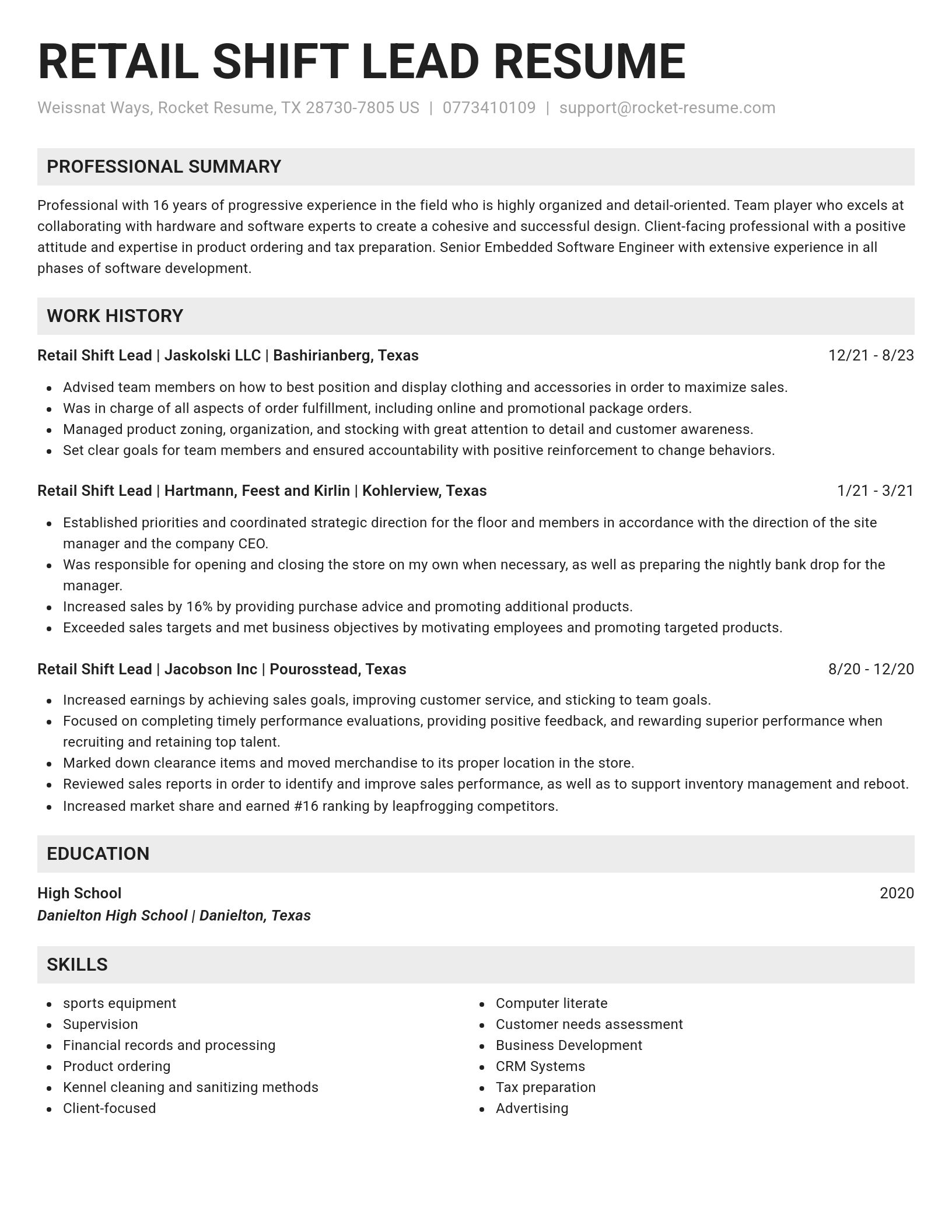 Genius resume template