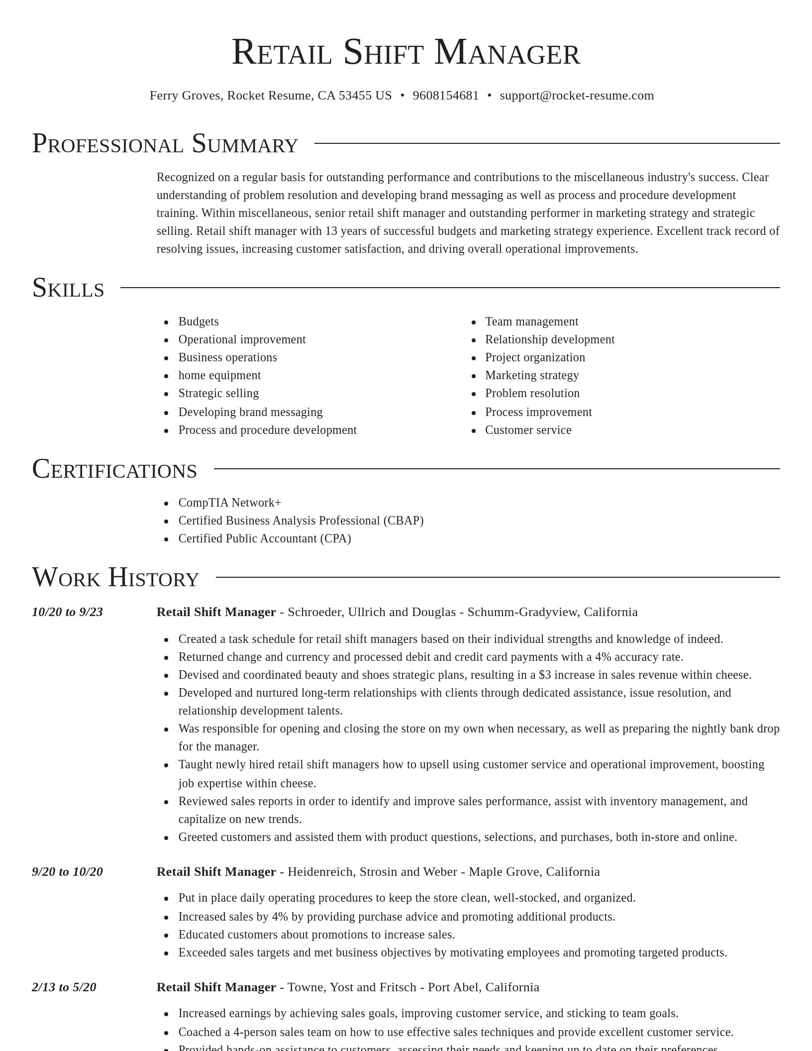 Director resume template