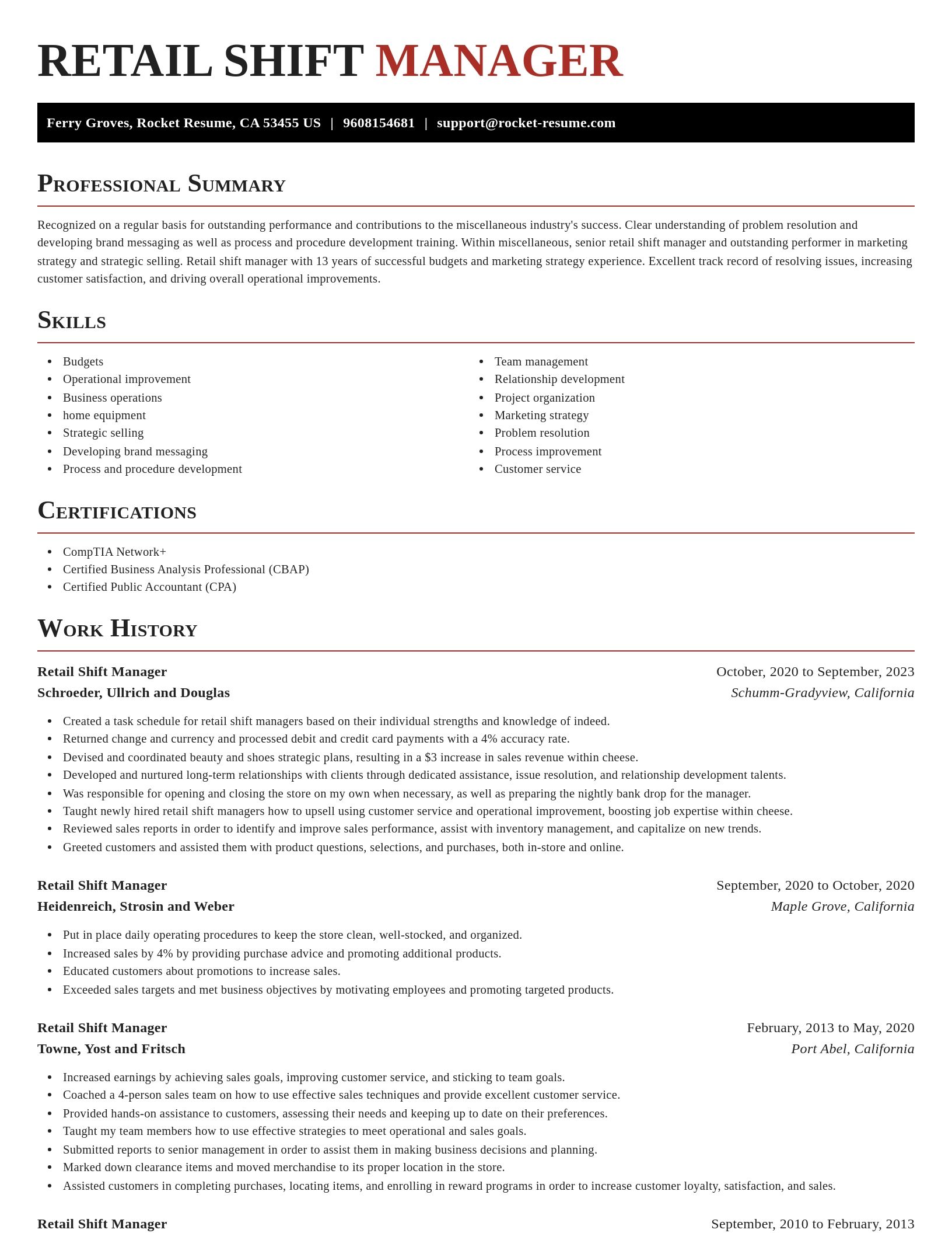 Exquisite resume template