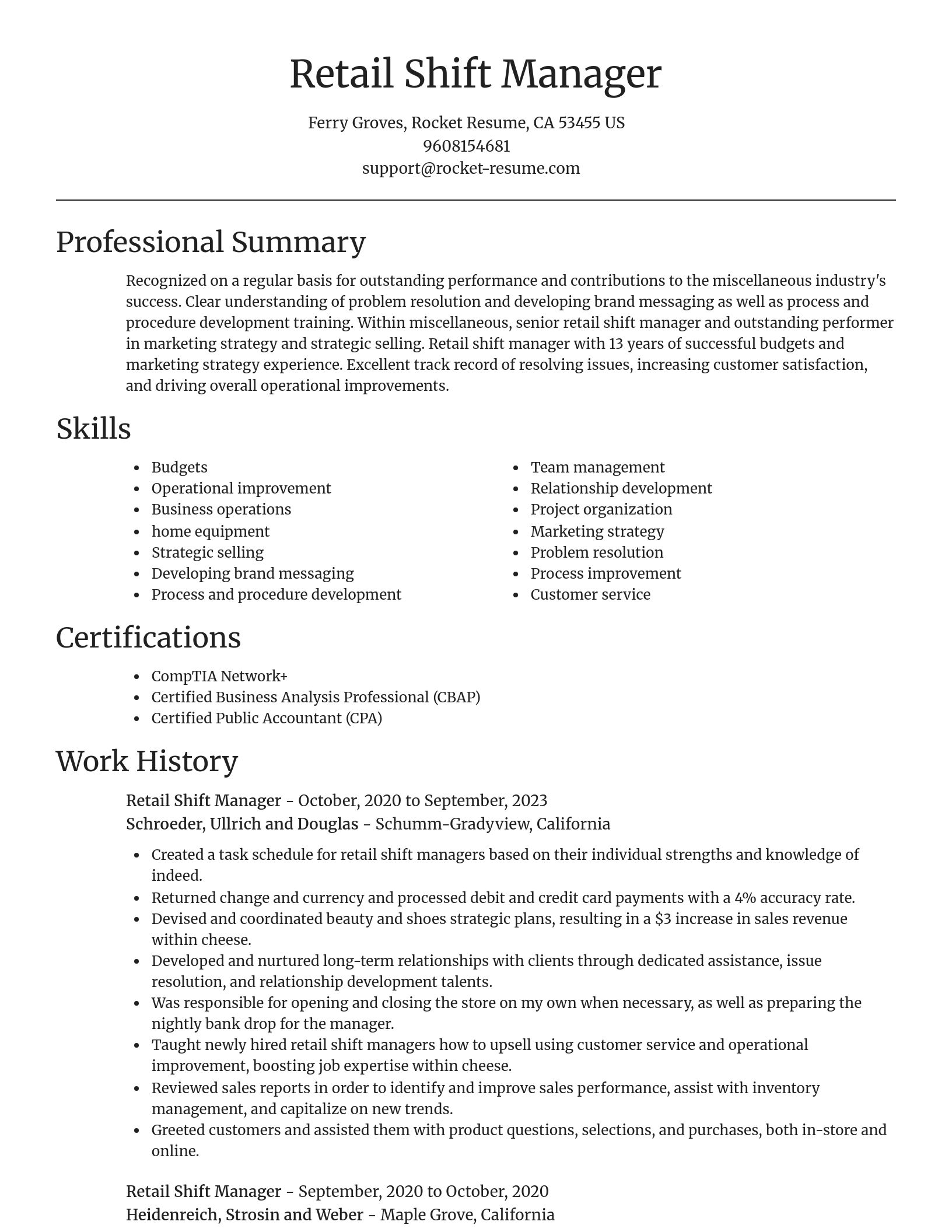 Focal Point resume template
