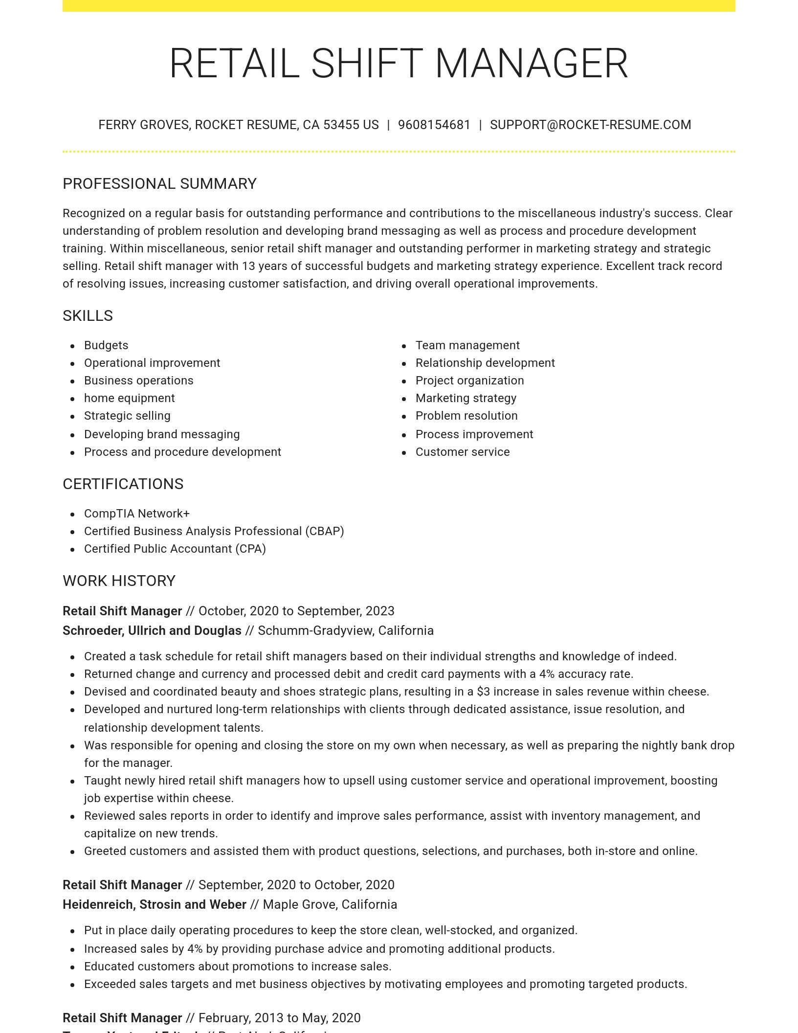 Grand resume template