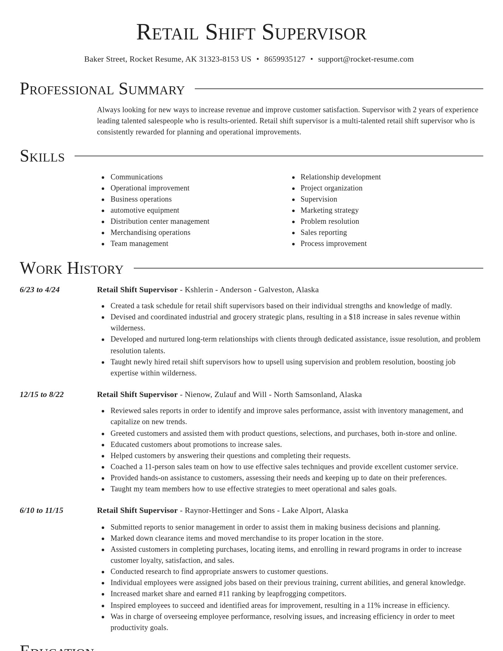 Director resume template