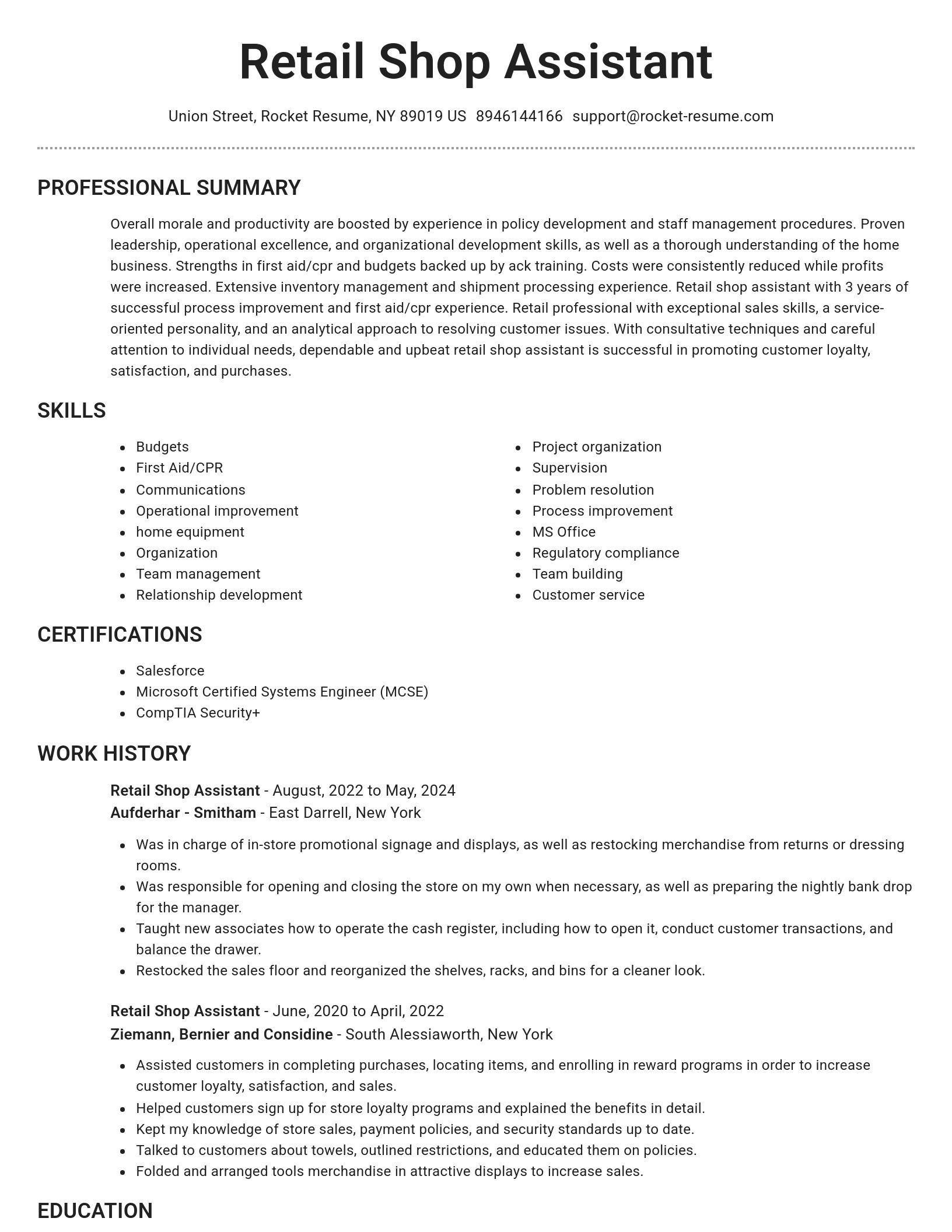 Brilliant resume template