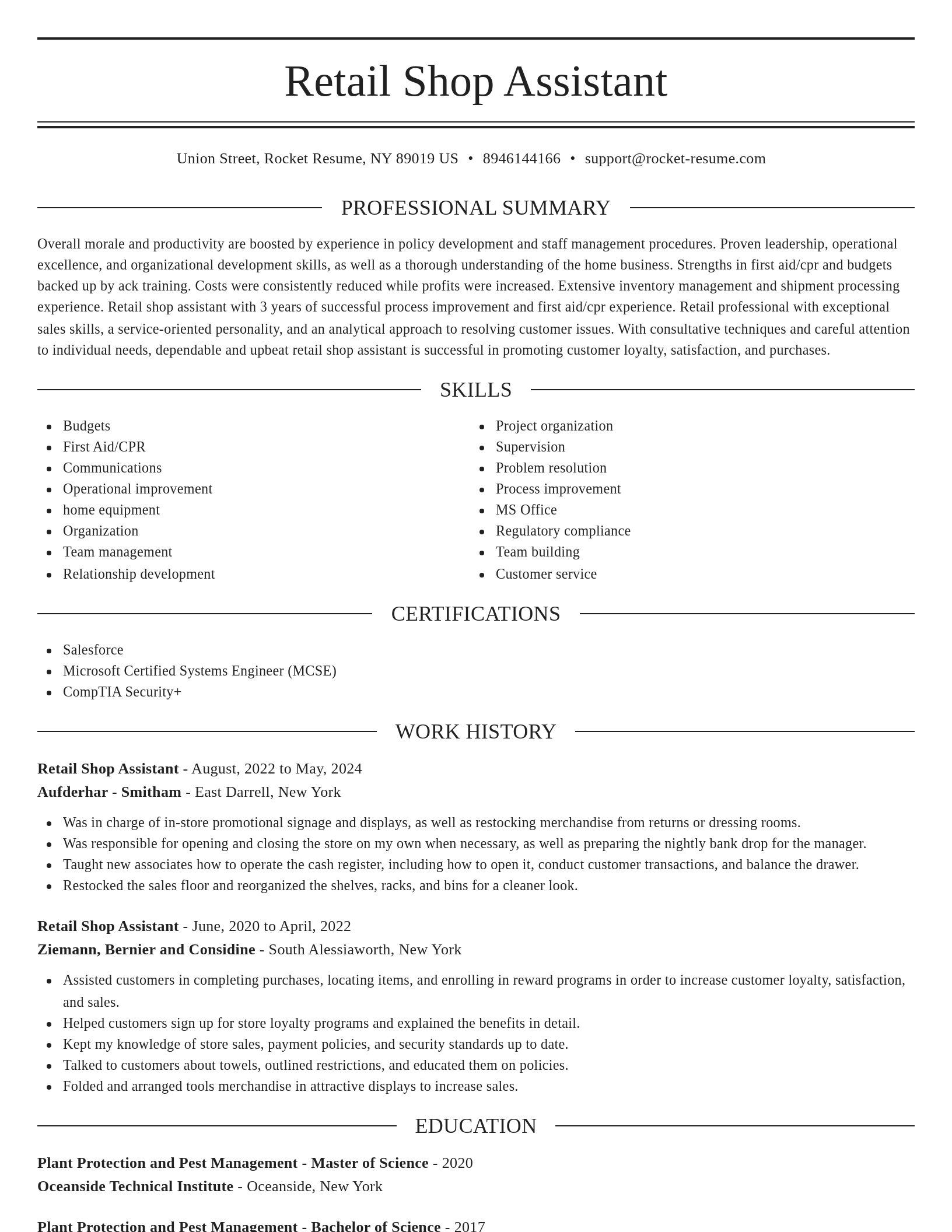Elegant resume template
