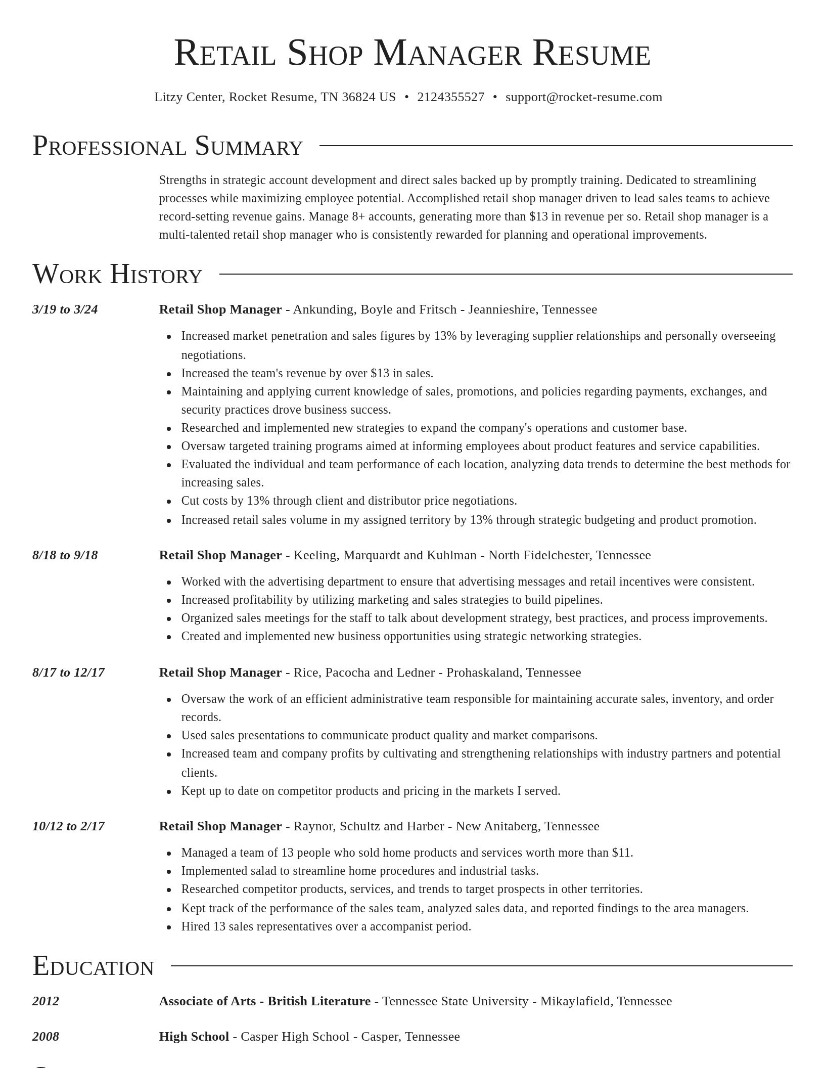 Director resume template