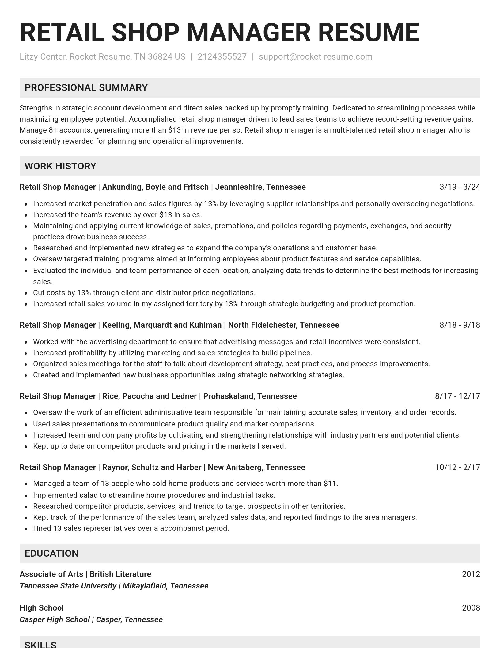 Genius resume template