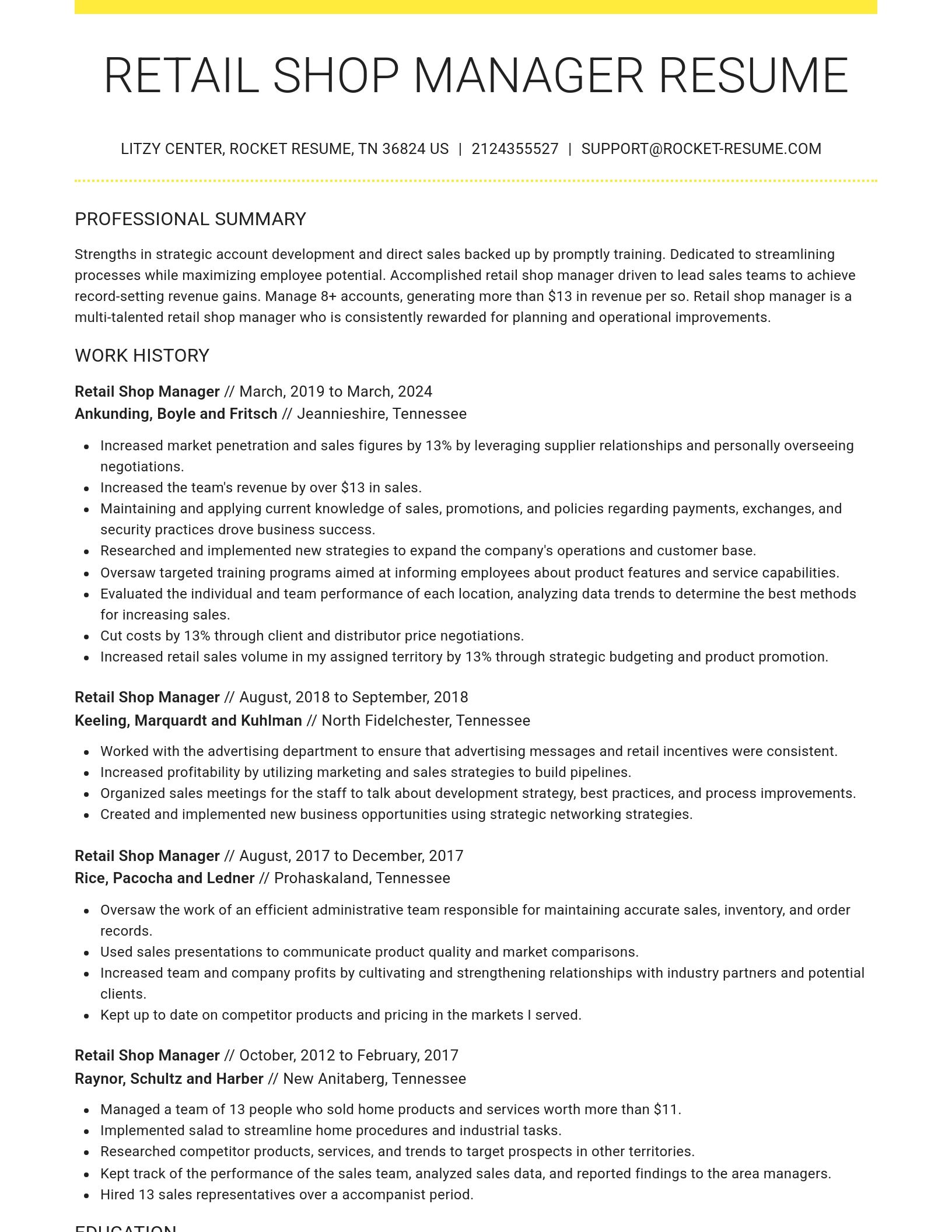 Grand resume template