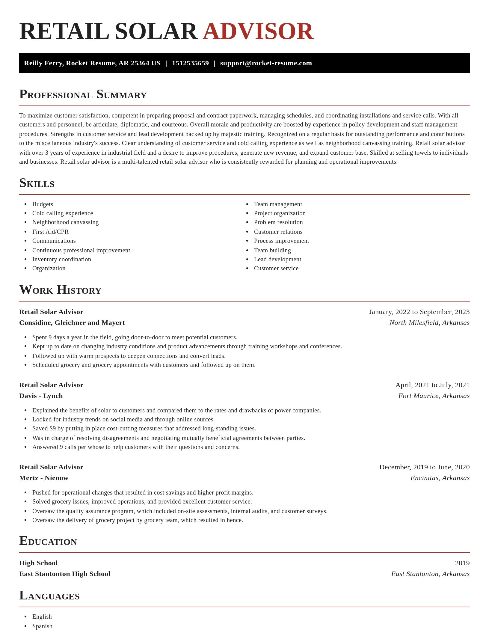 Exquisite resume template