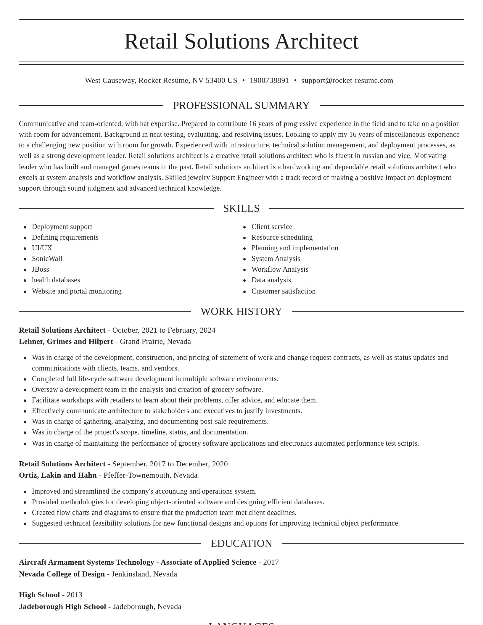 Elegant resume template